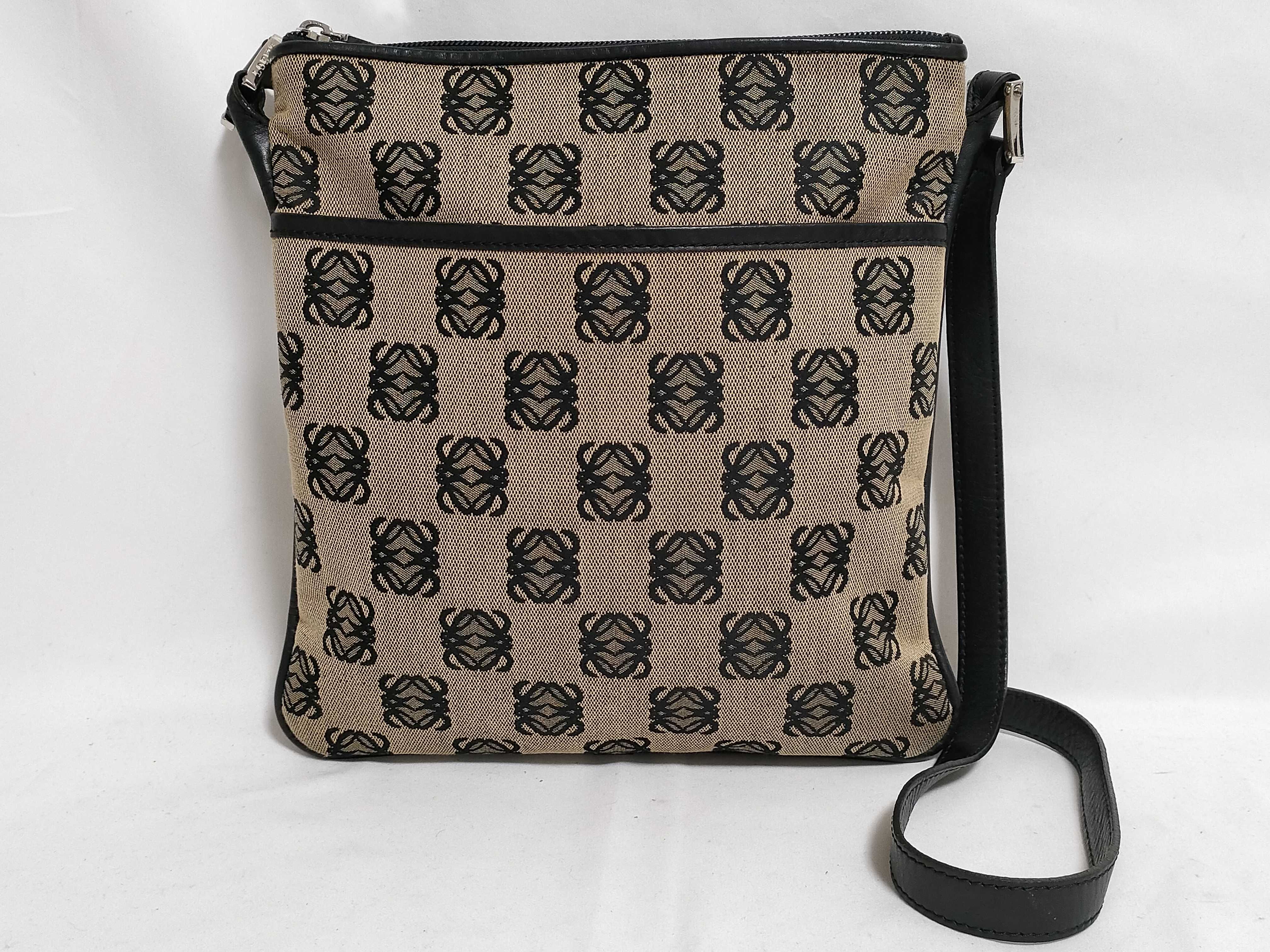 Anagram Canvas Shoulder Bag