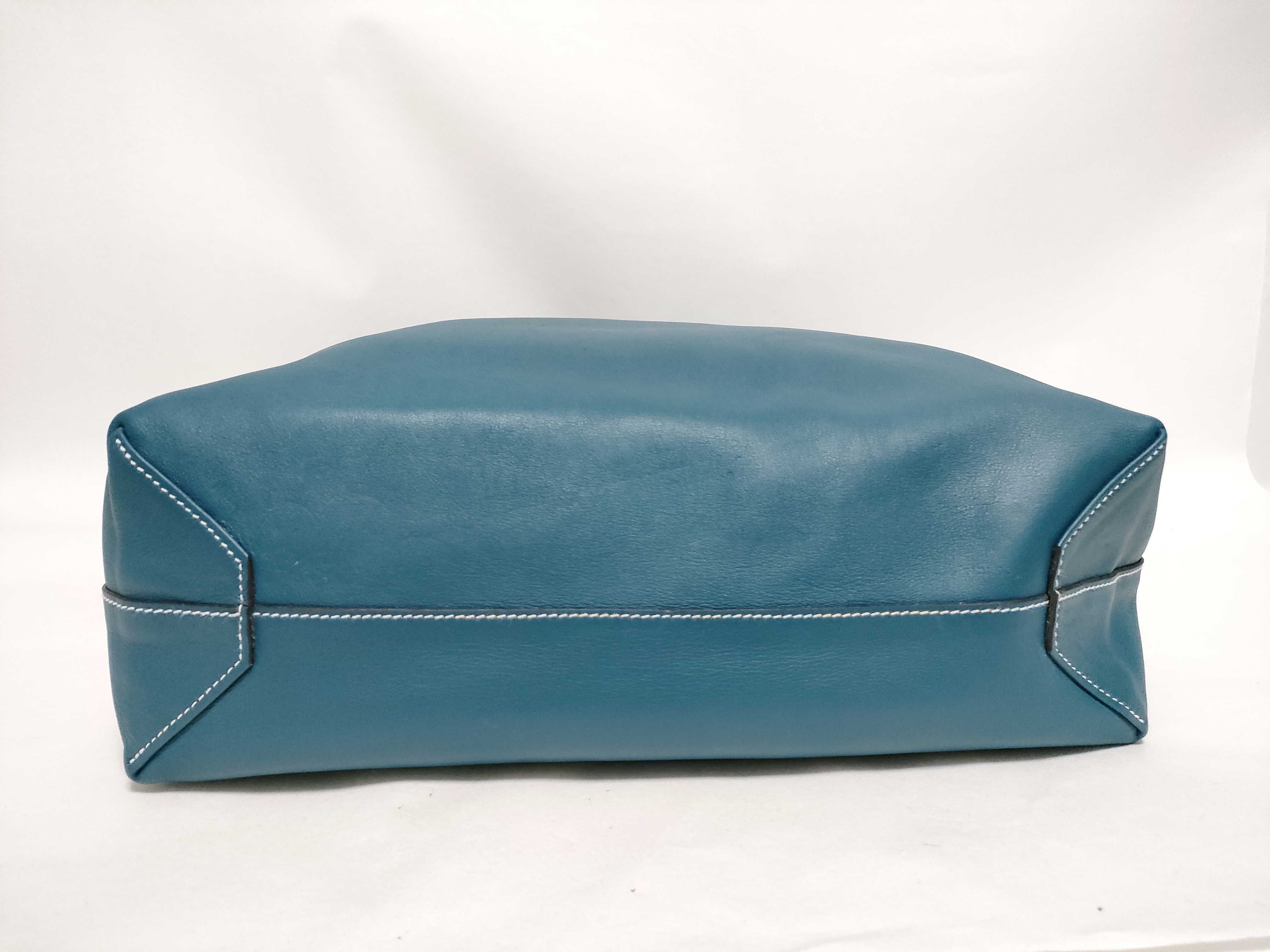 Double Sens 36 Tote Bag in Veau Swift and Taurillon Clemence Leather, Colvert Blue Atoll, Y-stamp. — view 7