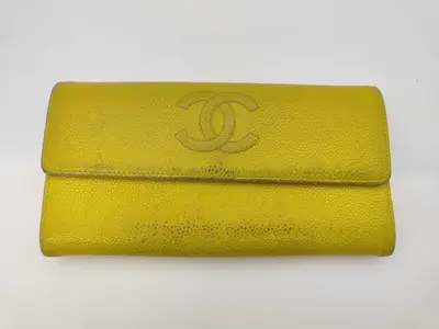 Caviar Skin / Long Wallet / Leather Wallet