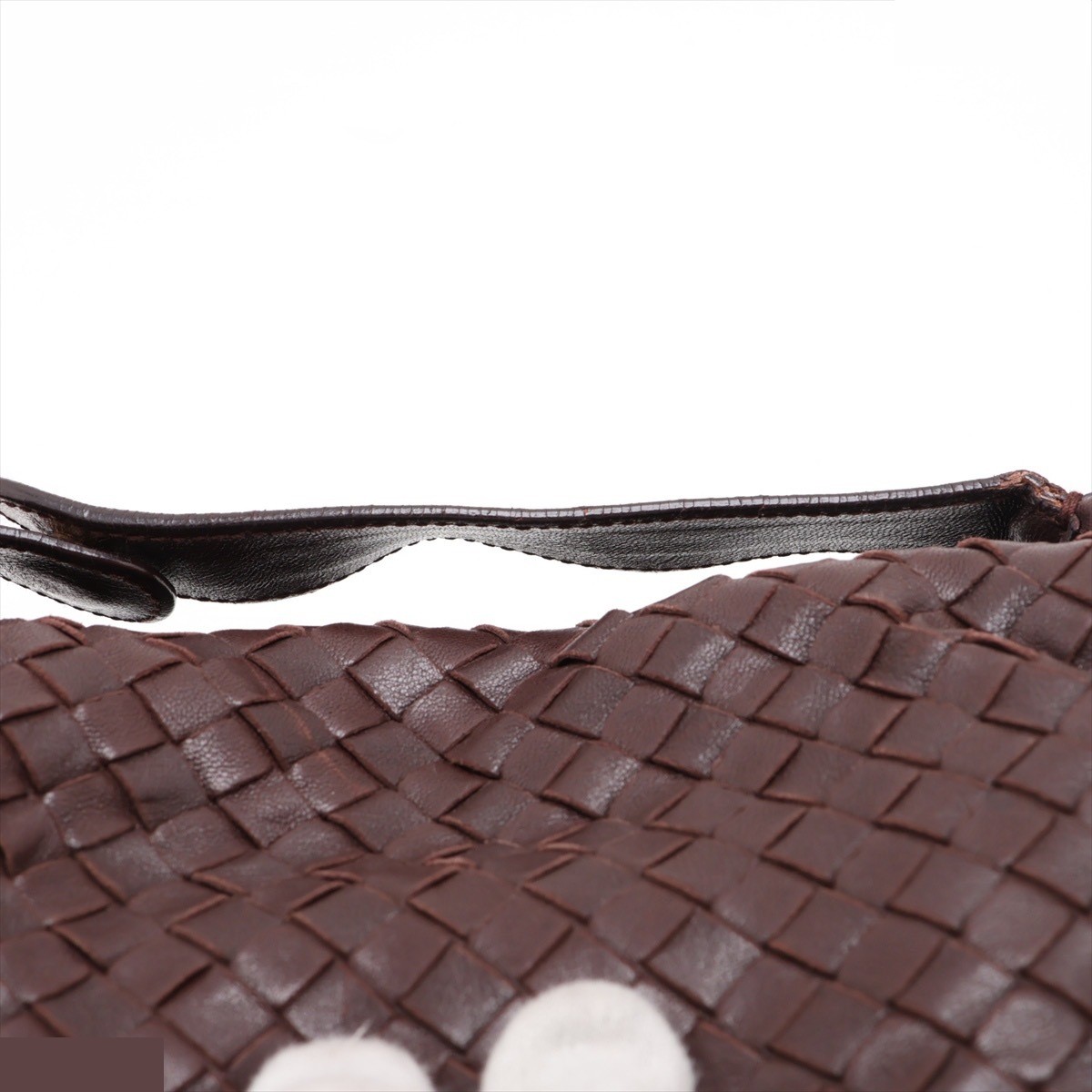 Intrecciato 114087 Leather Handbag Brown — view 6