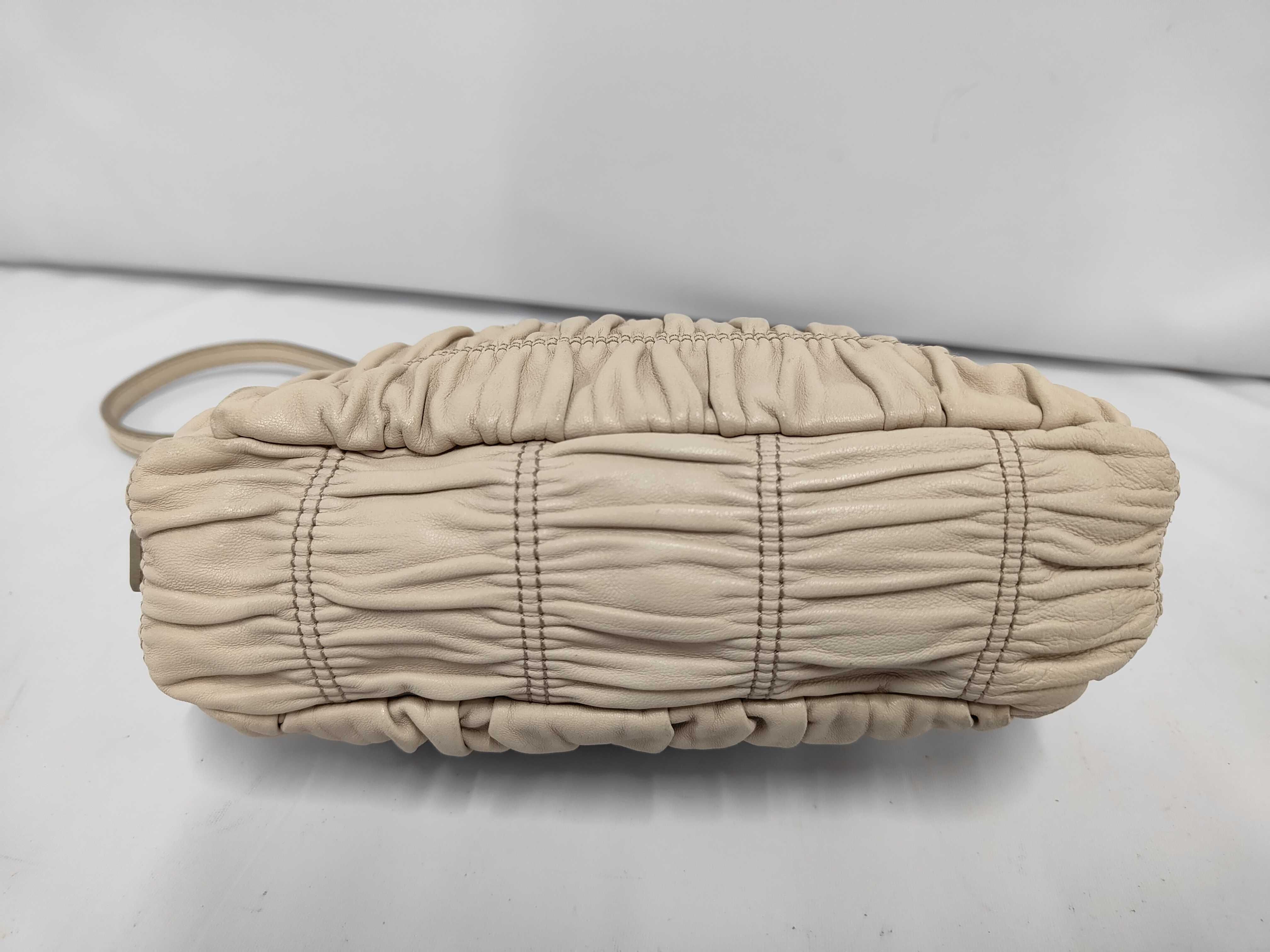Nappa Gaufre Gathered Chain Shoulder Bag — view 3