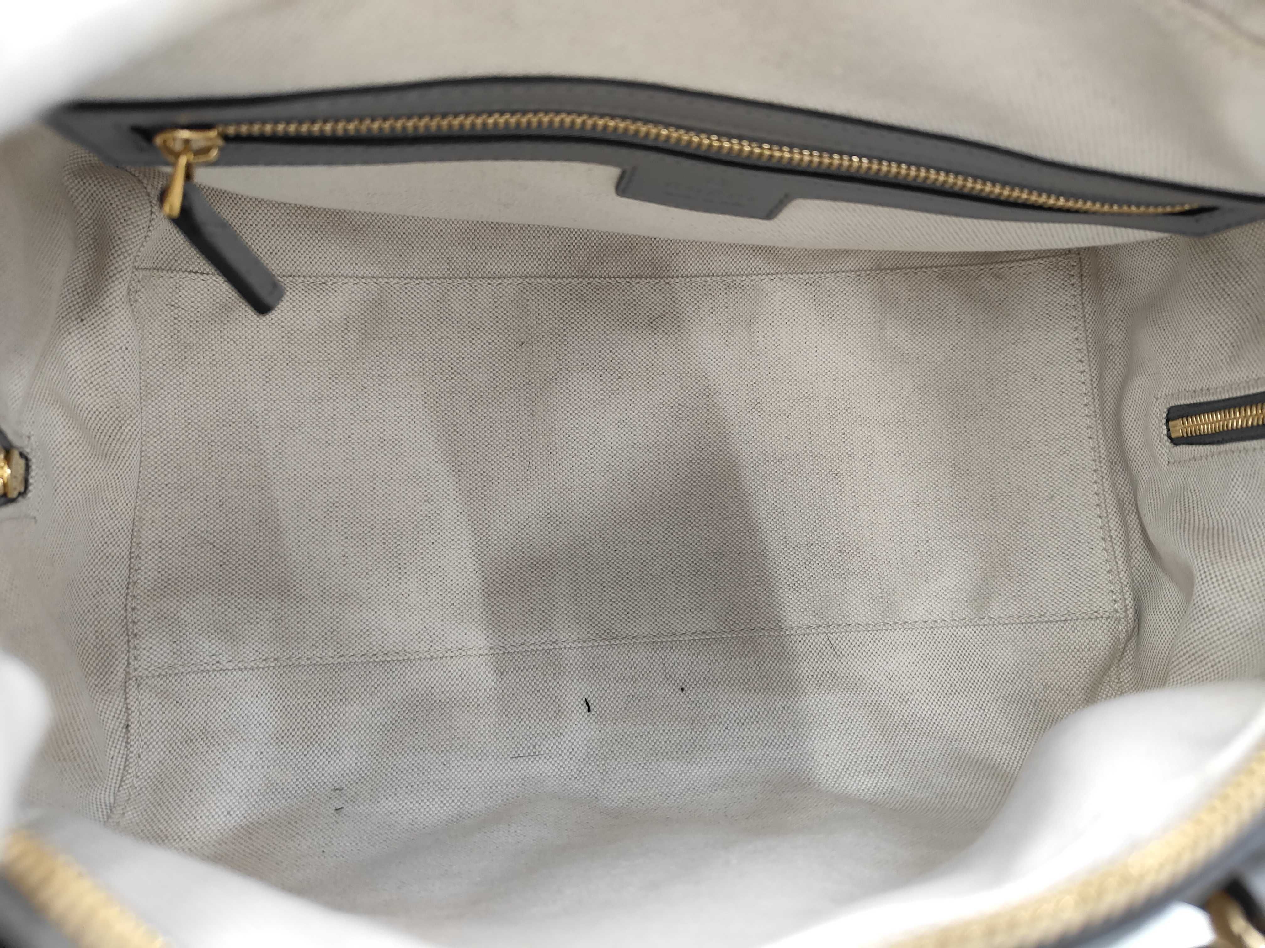 GG Matelassé Boston Bag 702242 Leather Gray Handbag — view 9