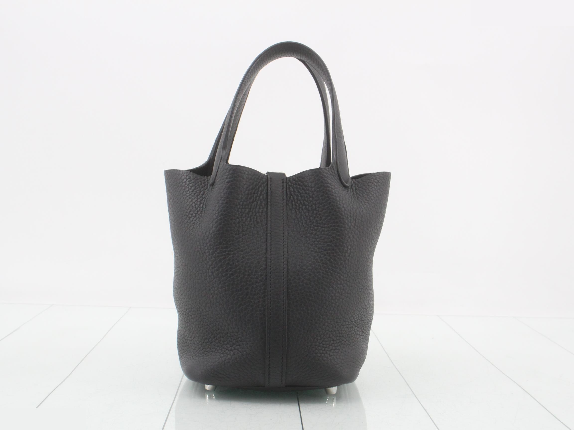 Picotin handbag, silver hardware, D stamp. — view 2