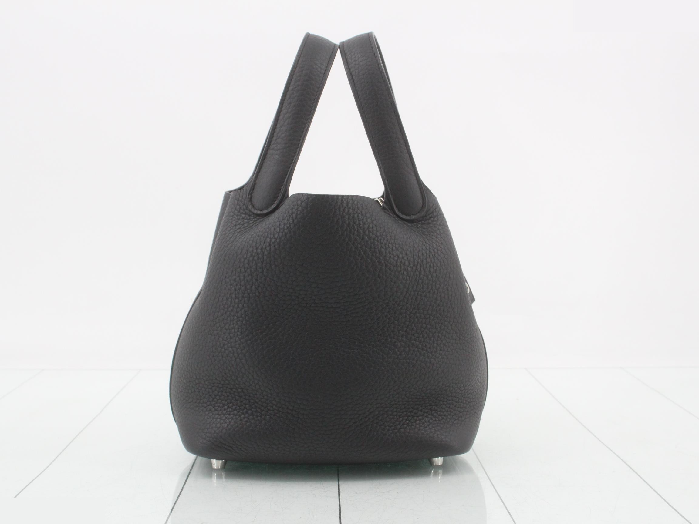 Picotin handbag, silver hardware, D stamp. — view 4