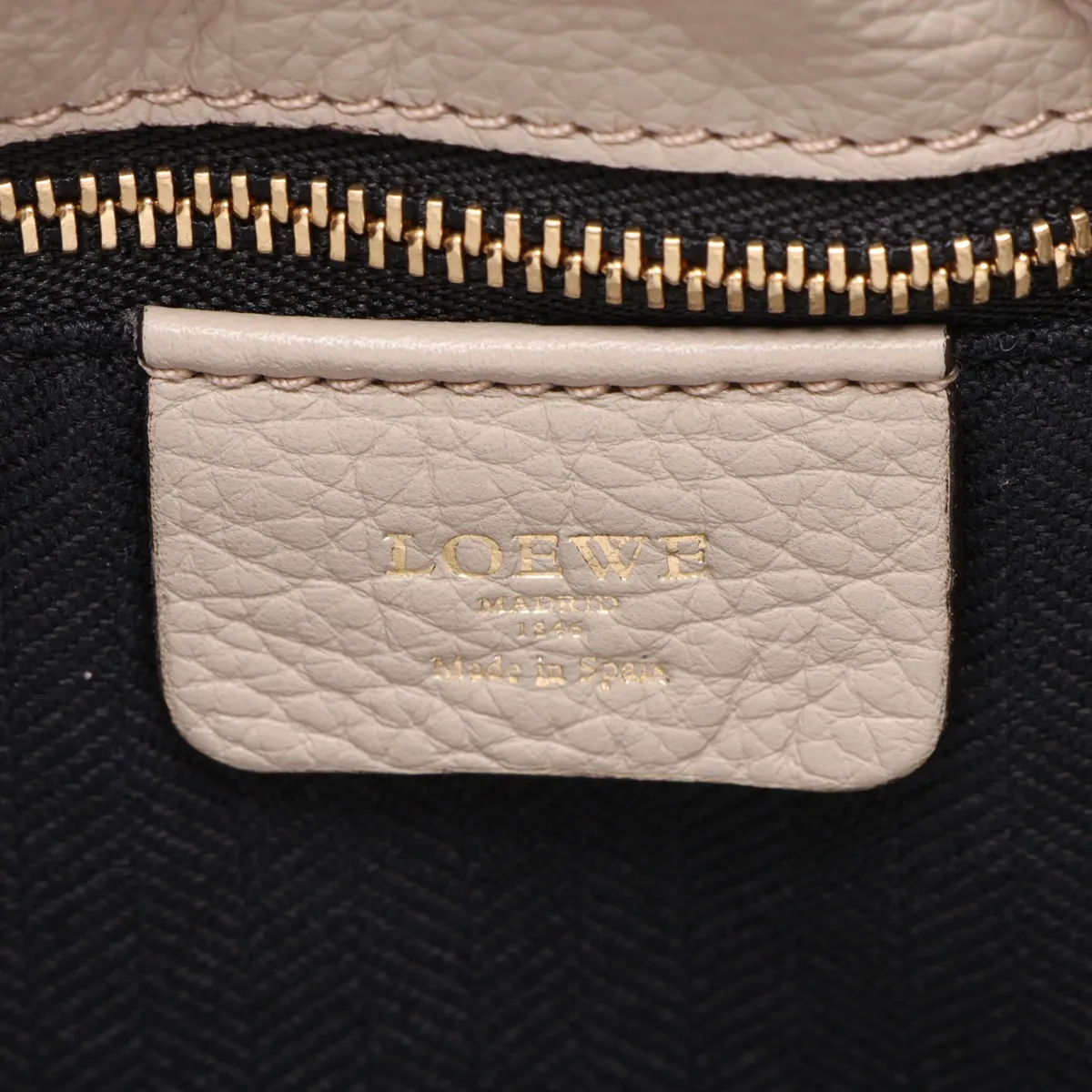 Flamenco Clutch Leather Shoulder Bag Beige — view 10