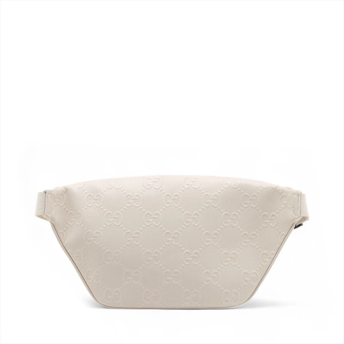 GG embossed leather body bag white 645093 — view 2