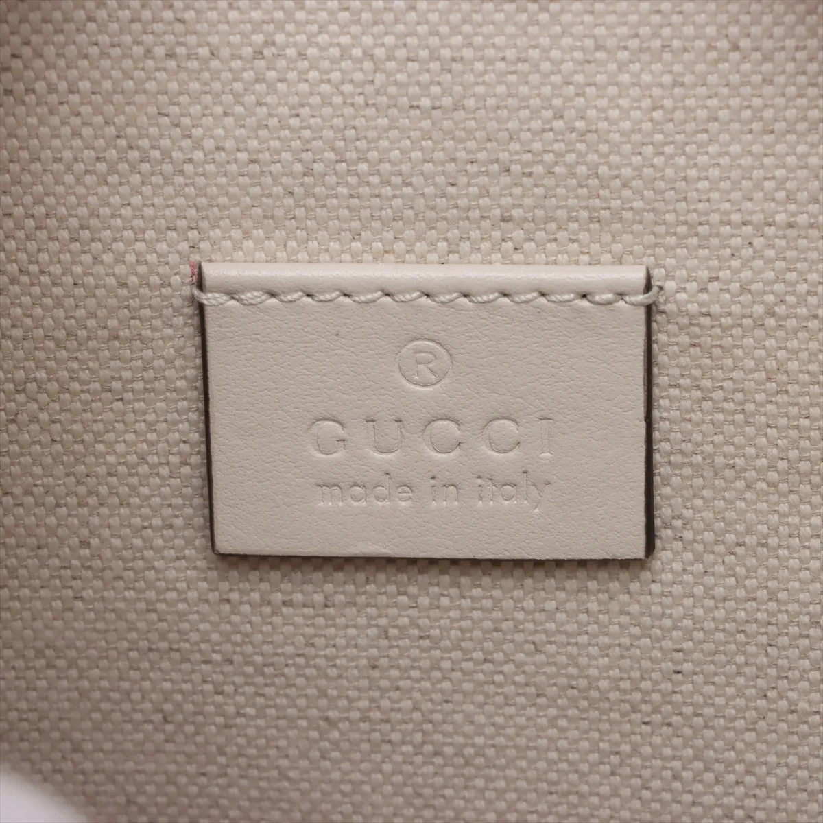GG embossed leather body bag white 645093 — view 8