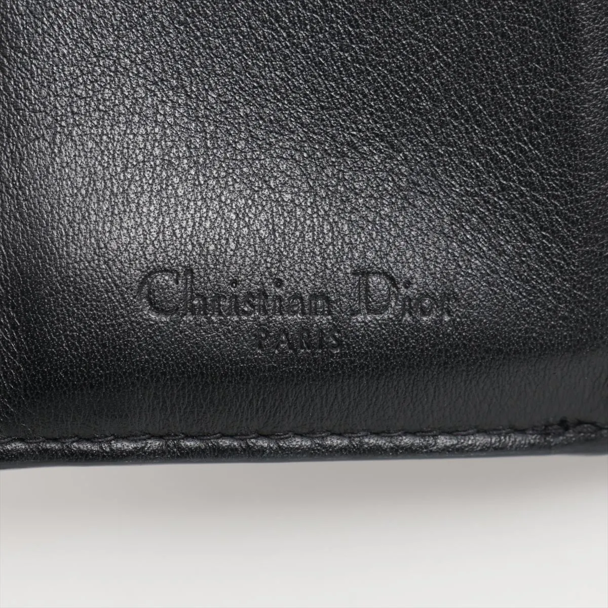 Lady Dior Cannage Patent Leather Compact Wallet, Black — view 8