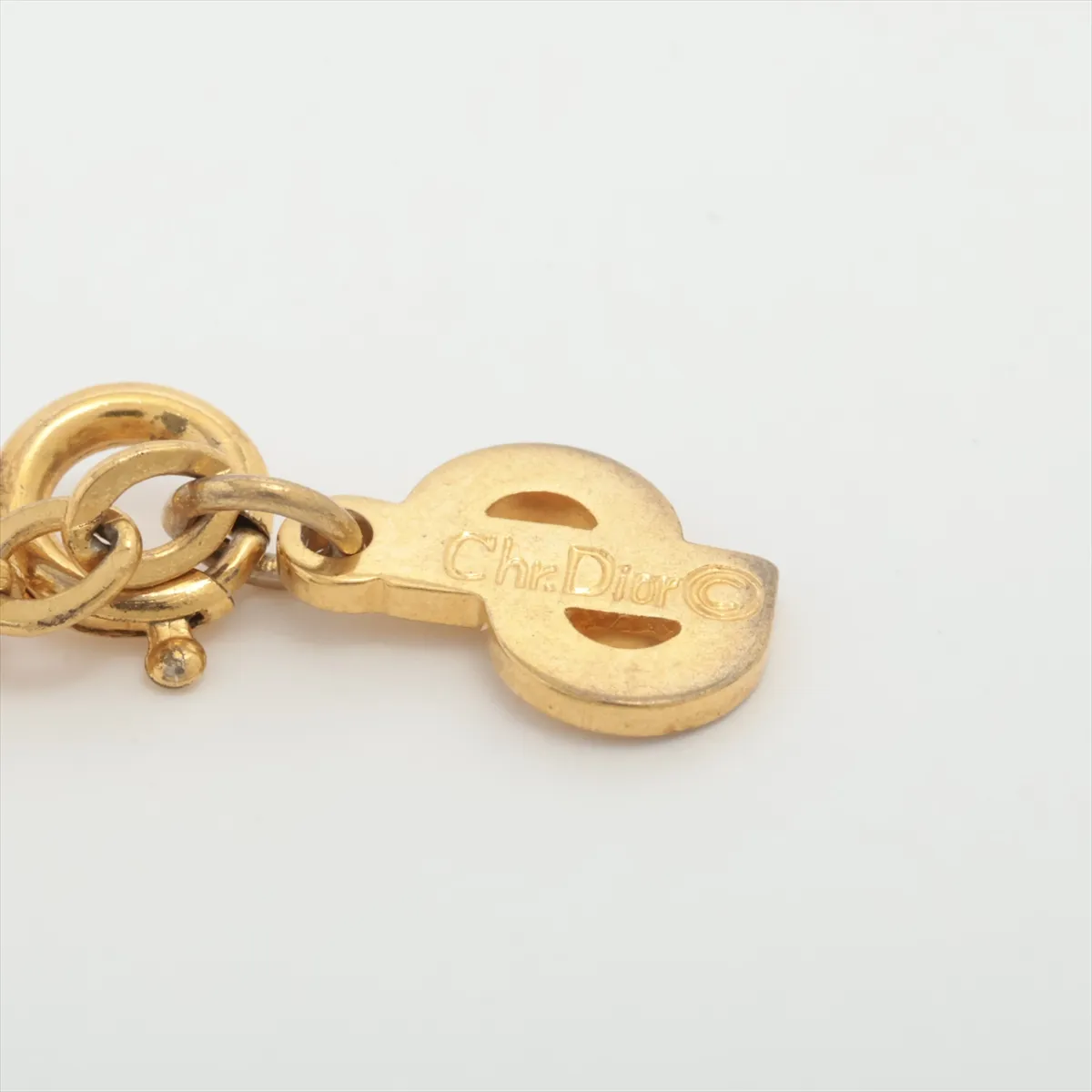 logo necklace, GP gold, dents, — view 4