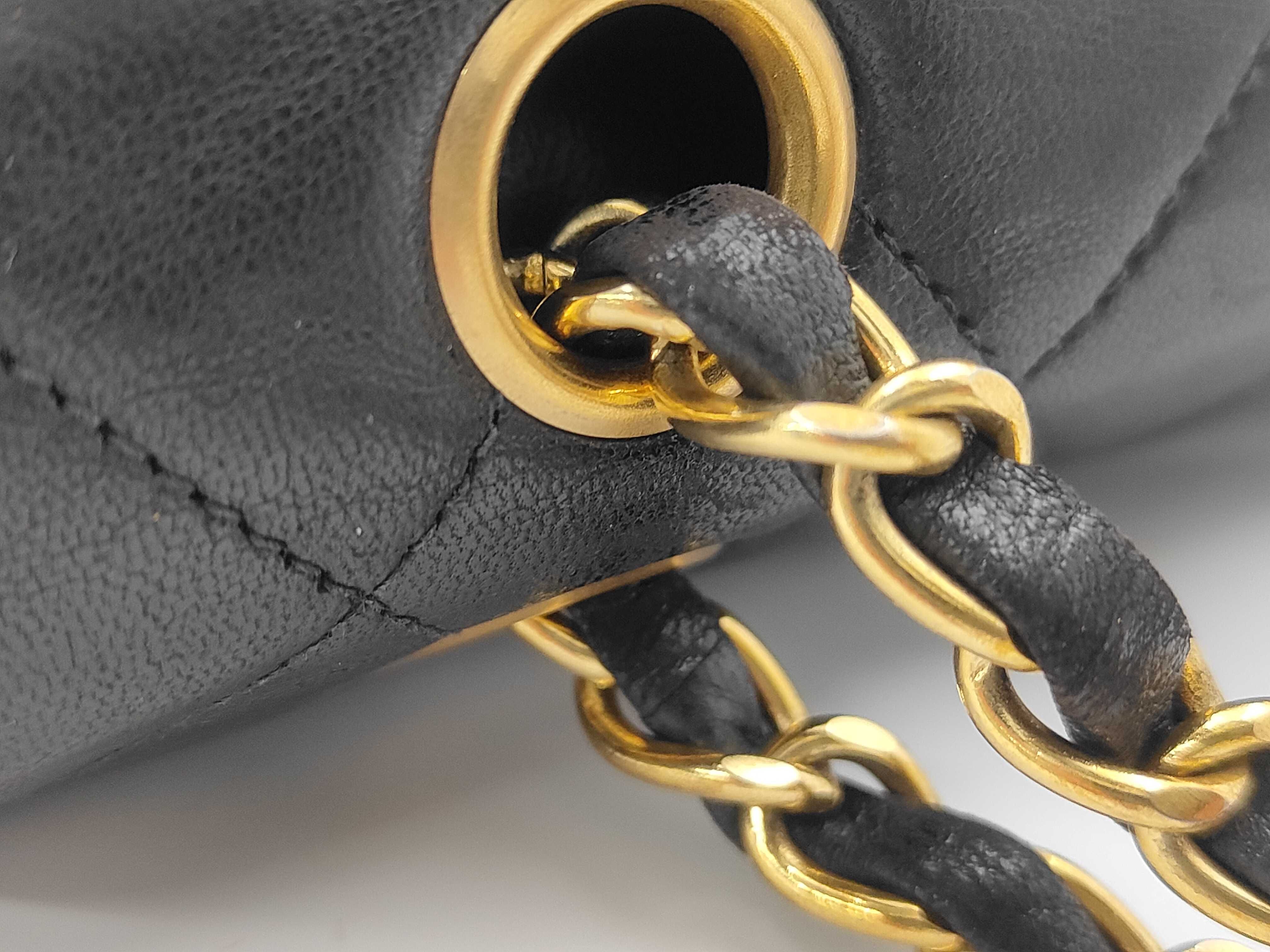 Matelassé Lambskin Double Flap Double Chain Shoulder Bag — view 5