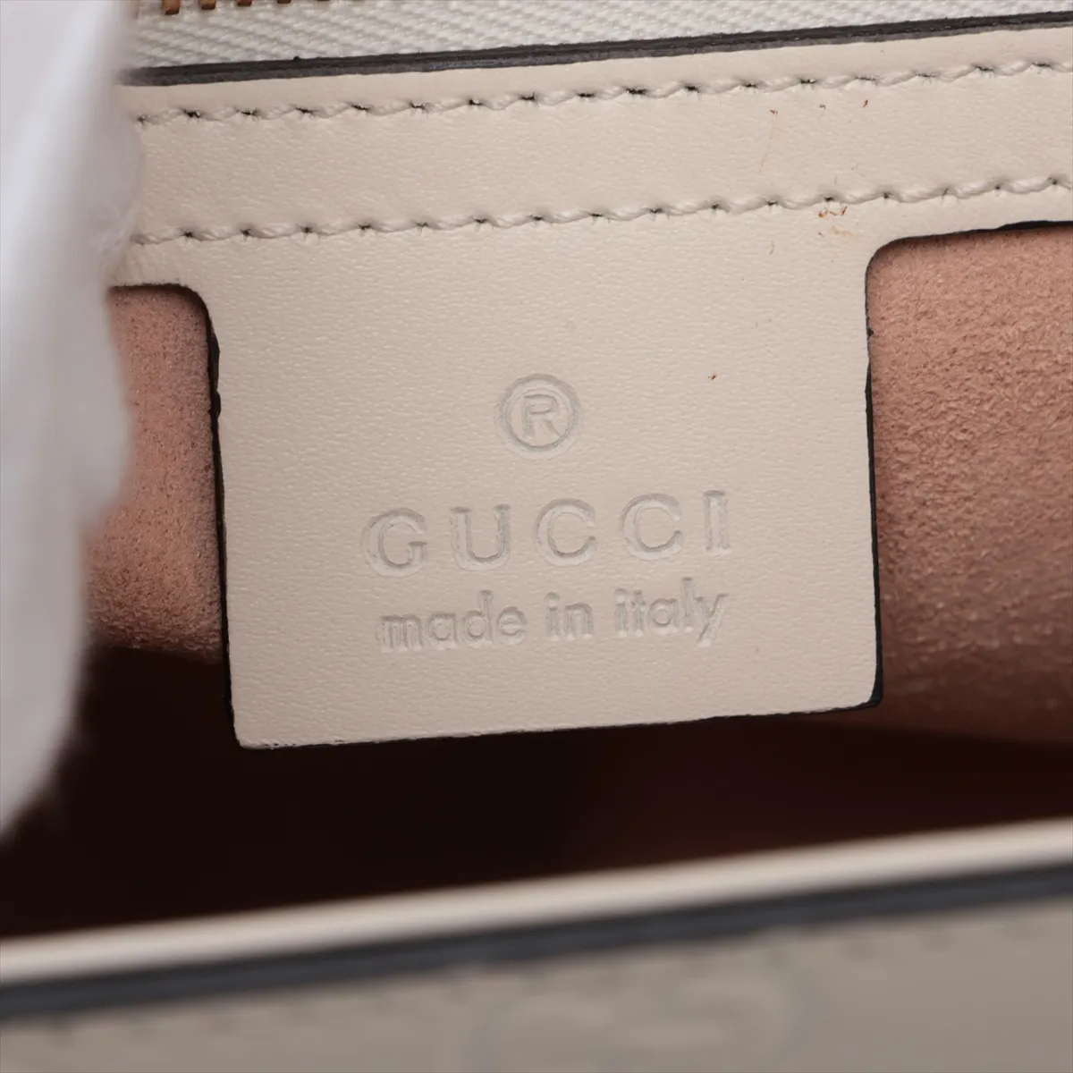 Guccissima Padlock 453188 Leather 2-Way Handbag White x Black — view 10