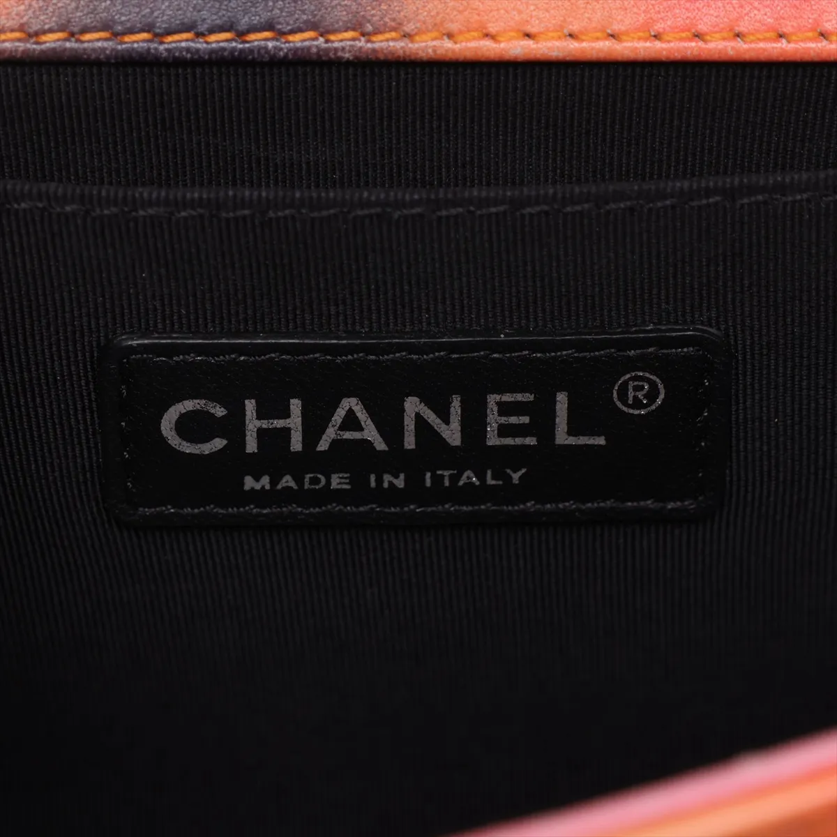 Boy Chanel 25 Lambskin Chain Shoulder Bag, Multicolor, Silver Hardware, 20998578, Serial Number in the 20s, A67086 — view 8