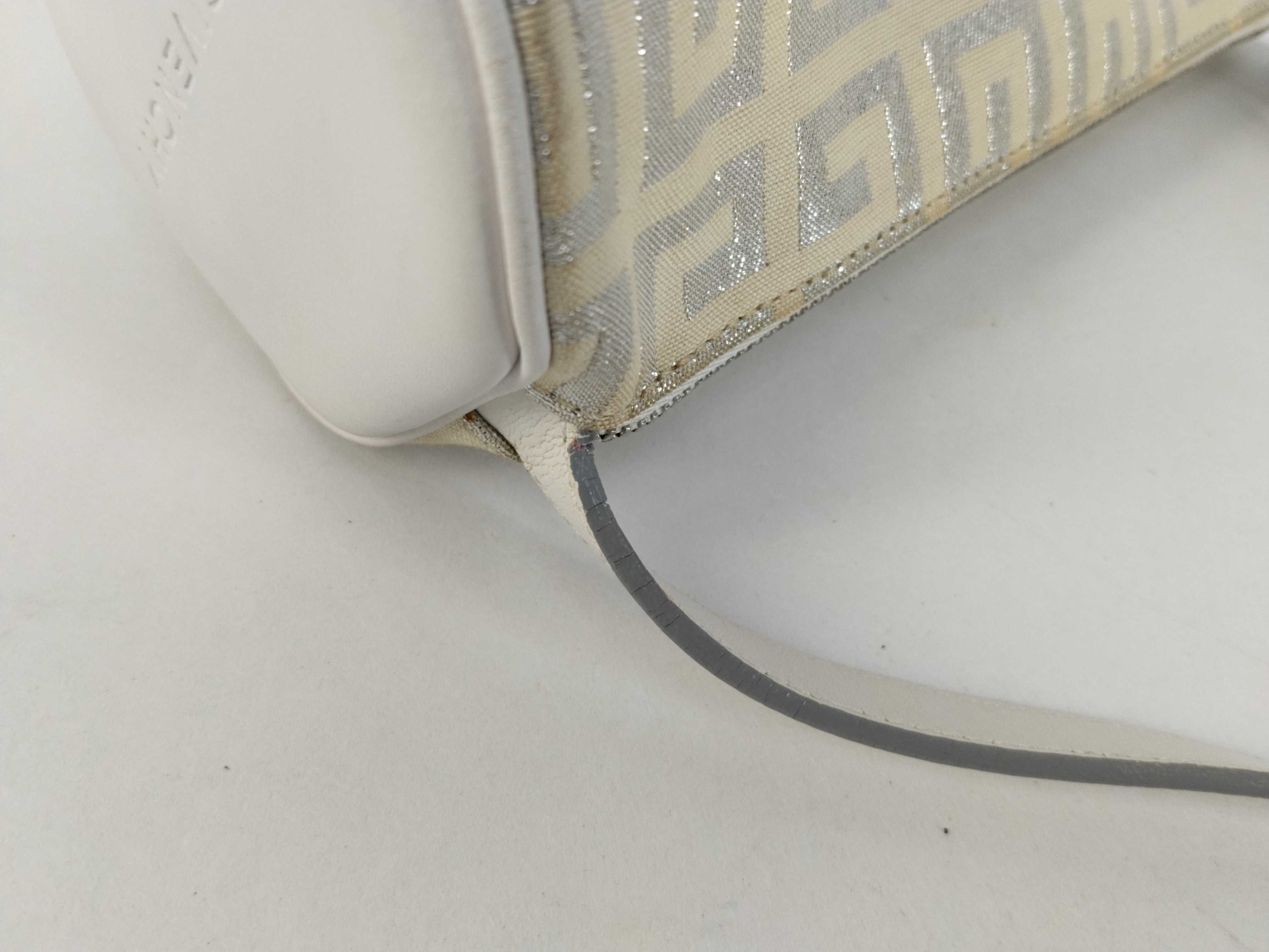 Shoulder Bag, Logo, Silver, White — view 5