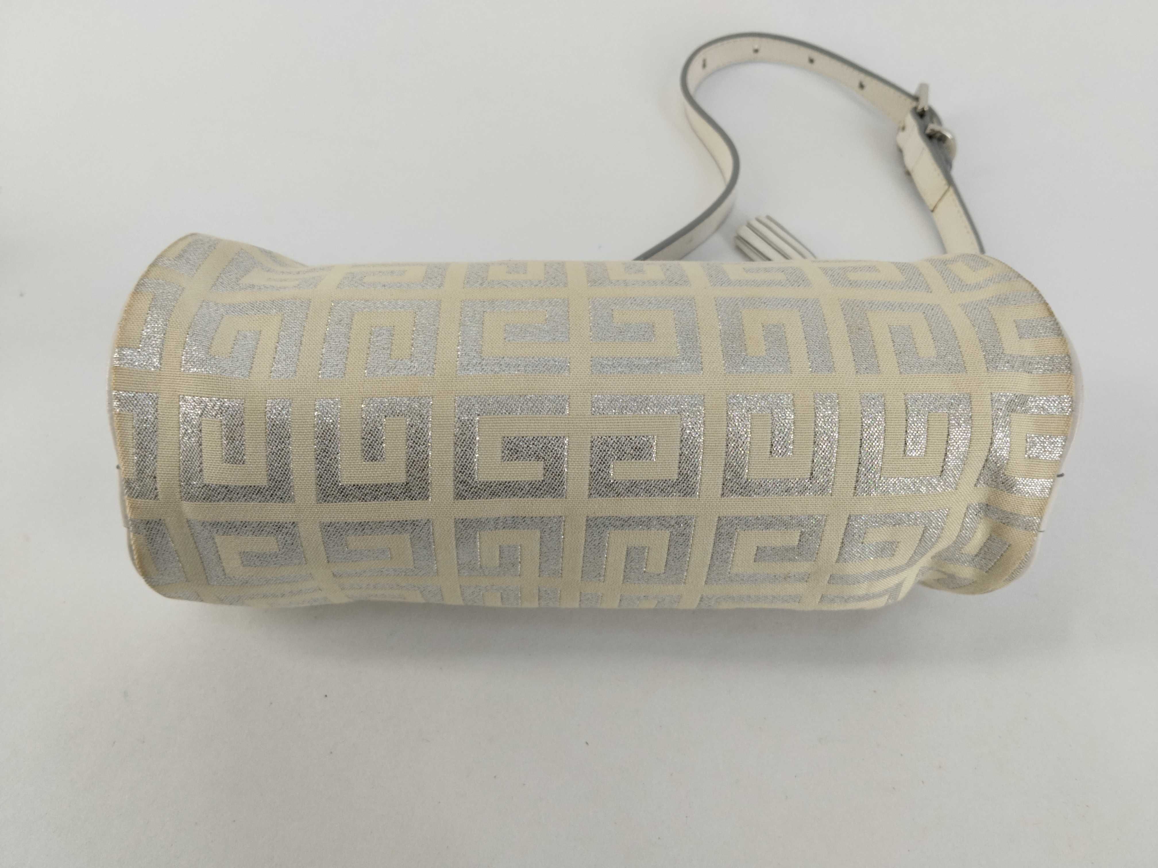 Shoulder Bag, Logo, Silver, White — view 8