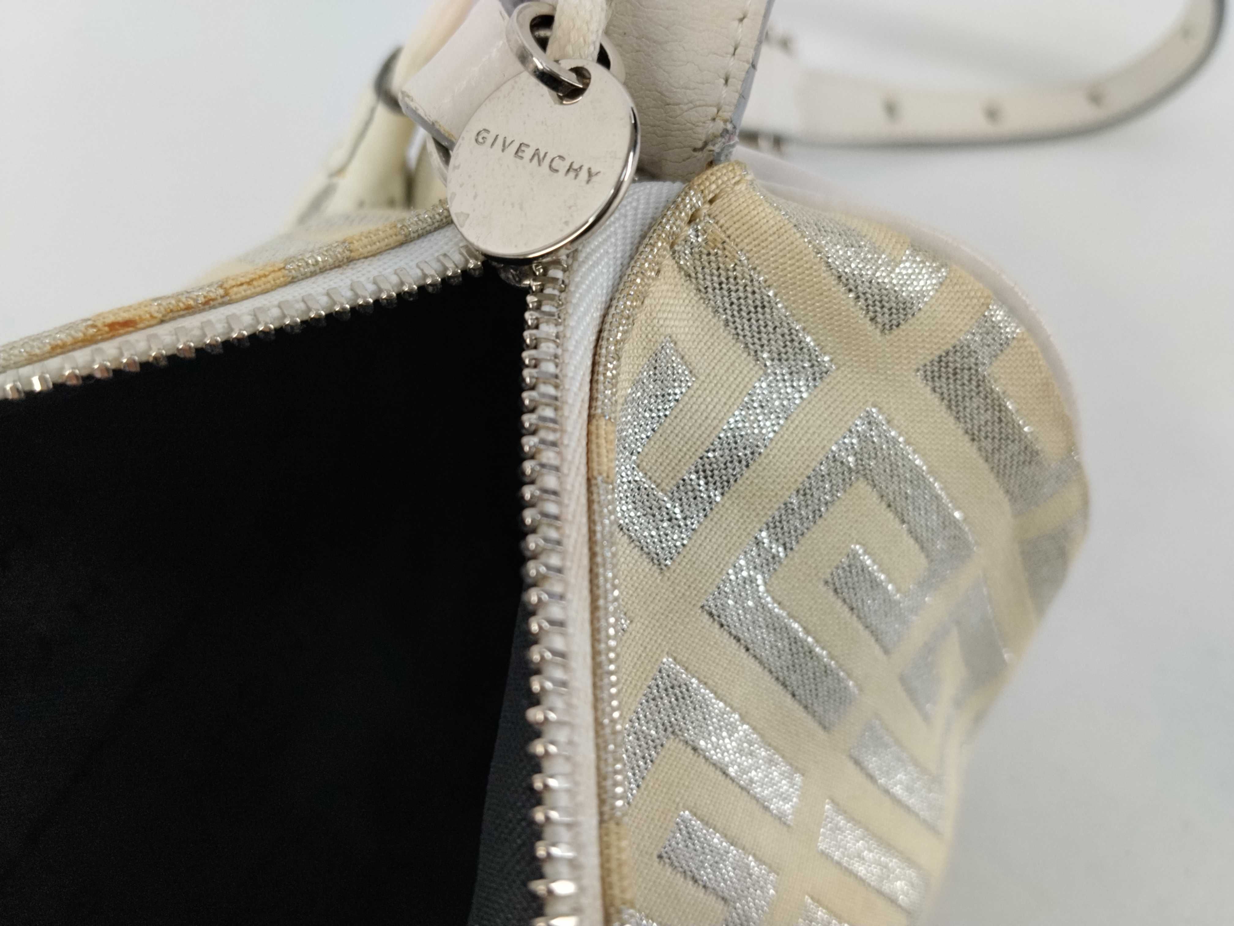 Shoulder Bag, Logo, Silver, White — view 9