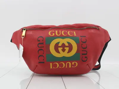 logo print waist bag, red, 580412, 527066