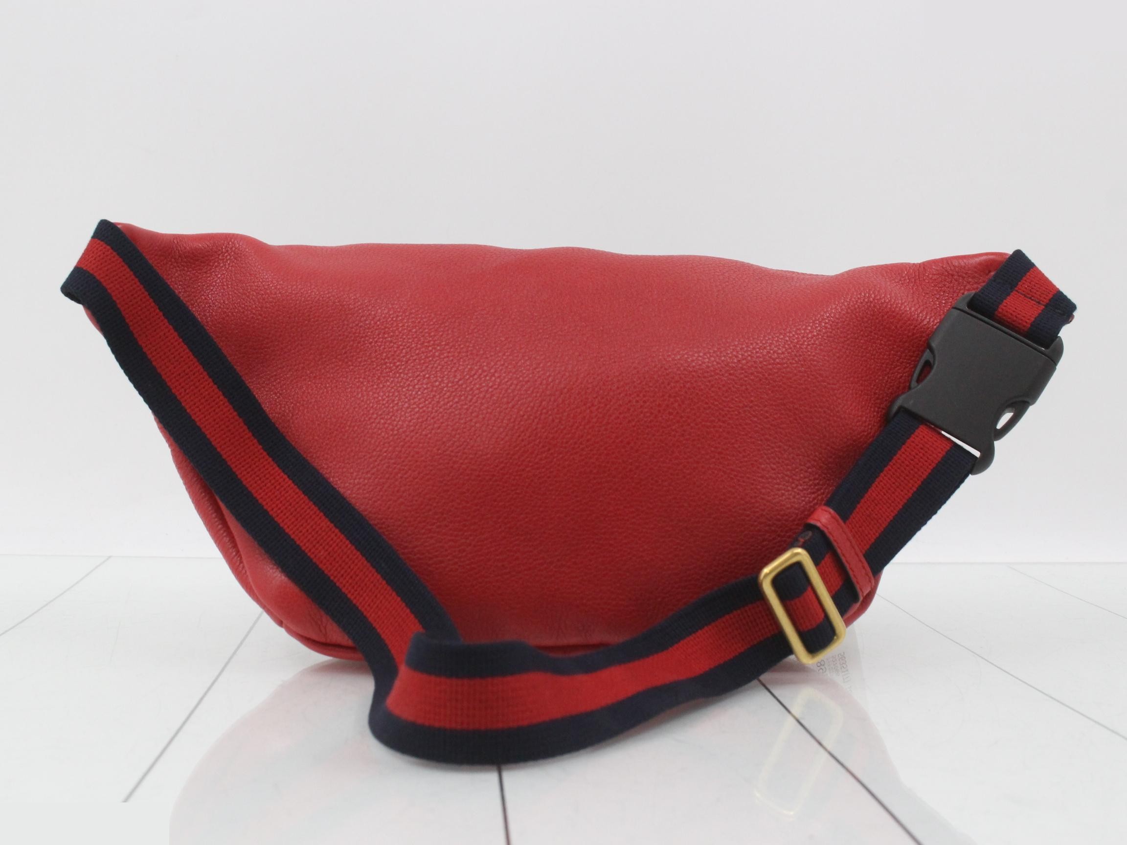 logo print waist bag, red, 580412, 527066 — view 2