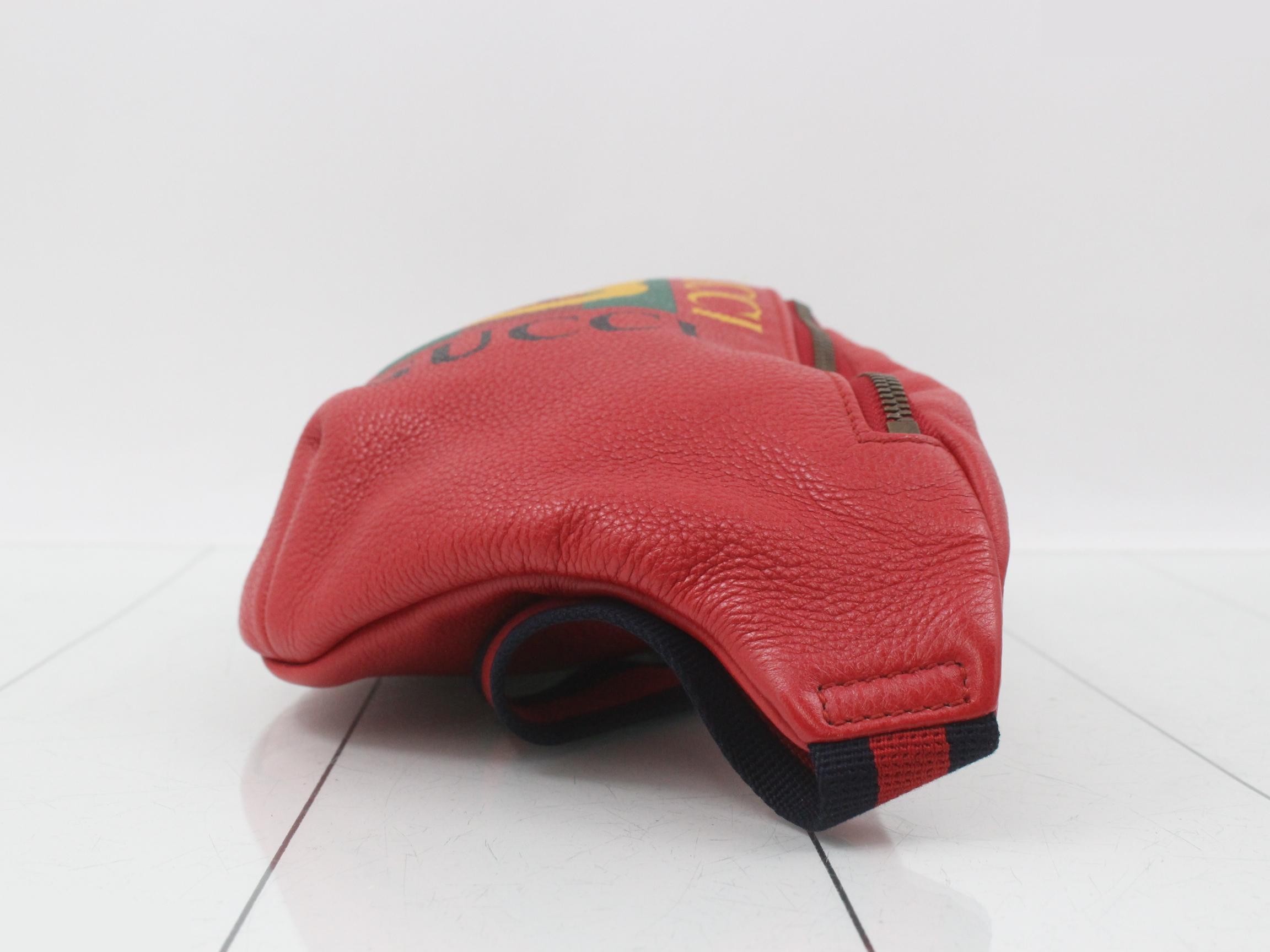 logo print waist bag, red, 580412, 527066 — view 3
