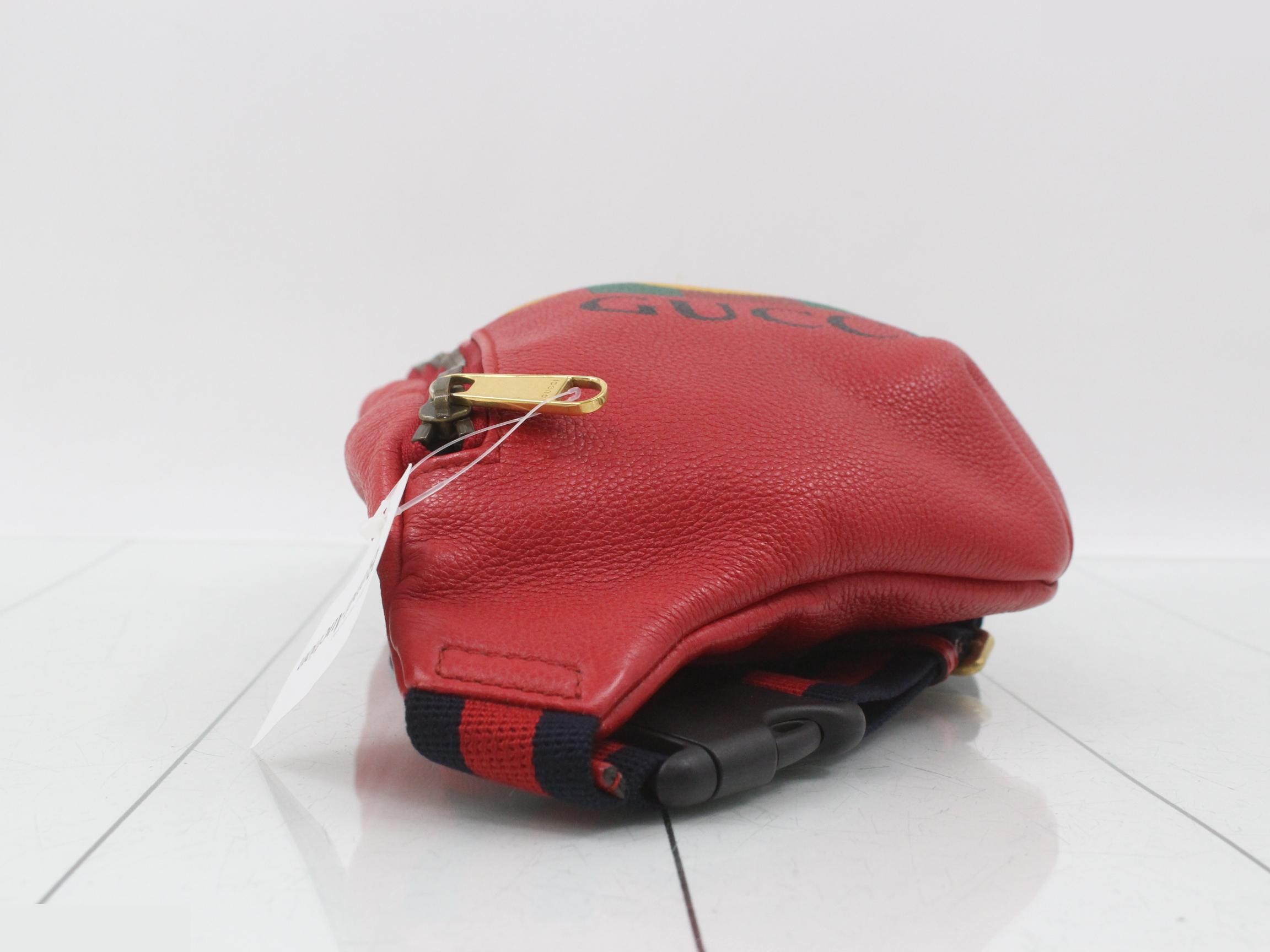 logo print waist bag, red, 580412, 527066 — view 4
