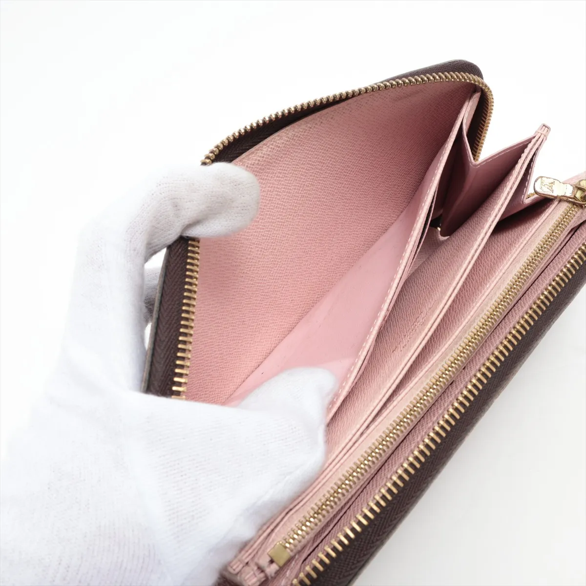Monogram Zippy Wallet M41894 Rose Ballerine Round Zip Wallet (RFID detected) — view 4
