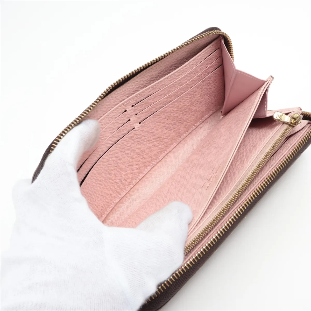 Monogram Zippy Wallet M41894 Rose Ballerine Round Zip Wallet (RFID detected) — view 5