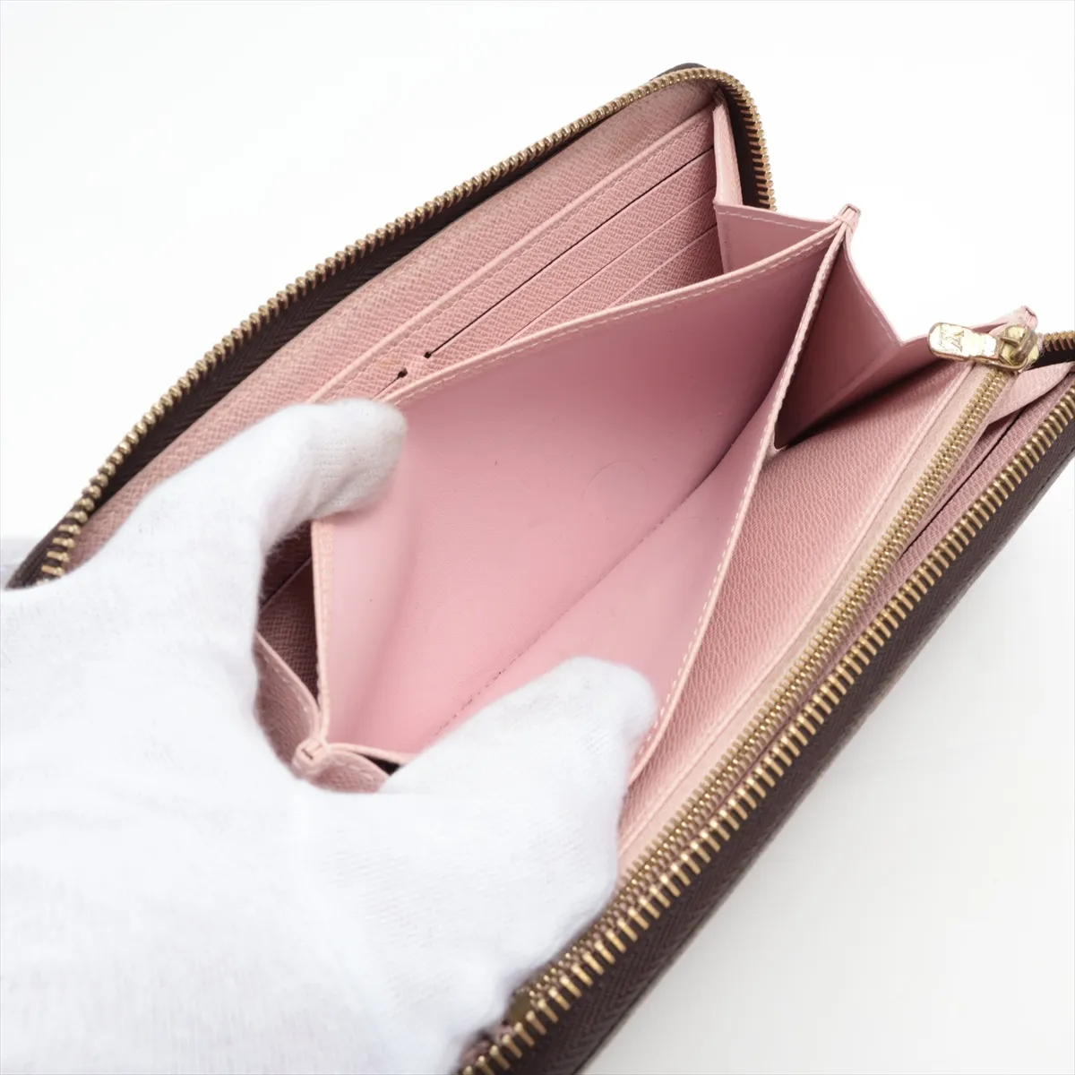 Monogram Zippy Wallet M41894 Rose Ballerine Round Zip Wallet (RFID detected) — view 6