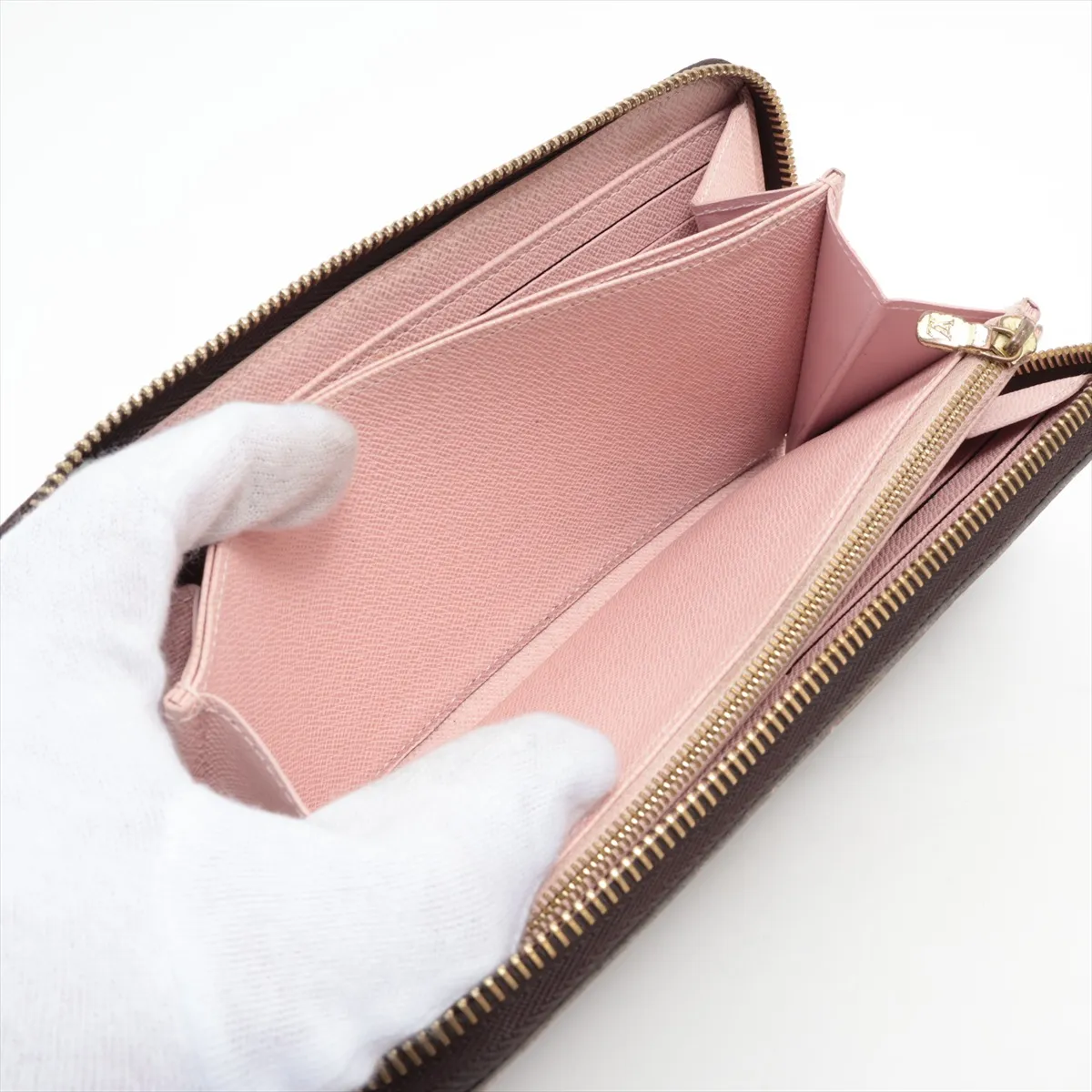 Monogram Zippy Wallet M41894 Rose Ballerine Round Zip Wallet (RFID detected) — view 7