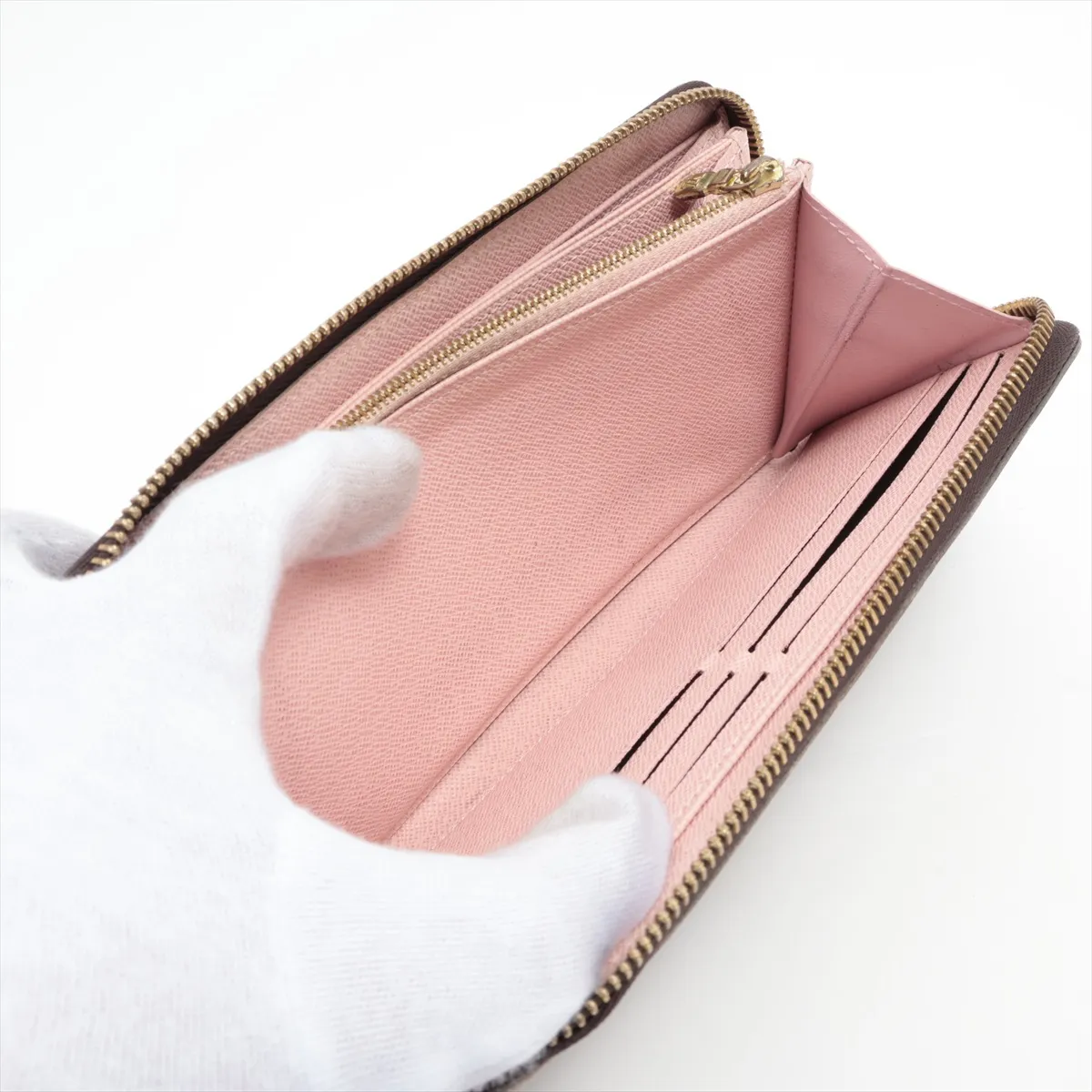 Monogram Zippy Wallet M41894 Rose Ballerine Round Zip Wallet (RFID detected) — view 8