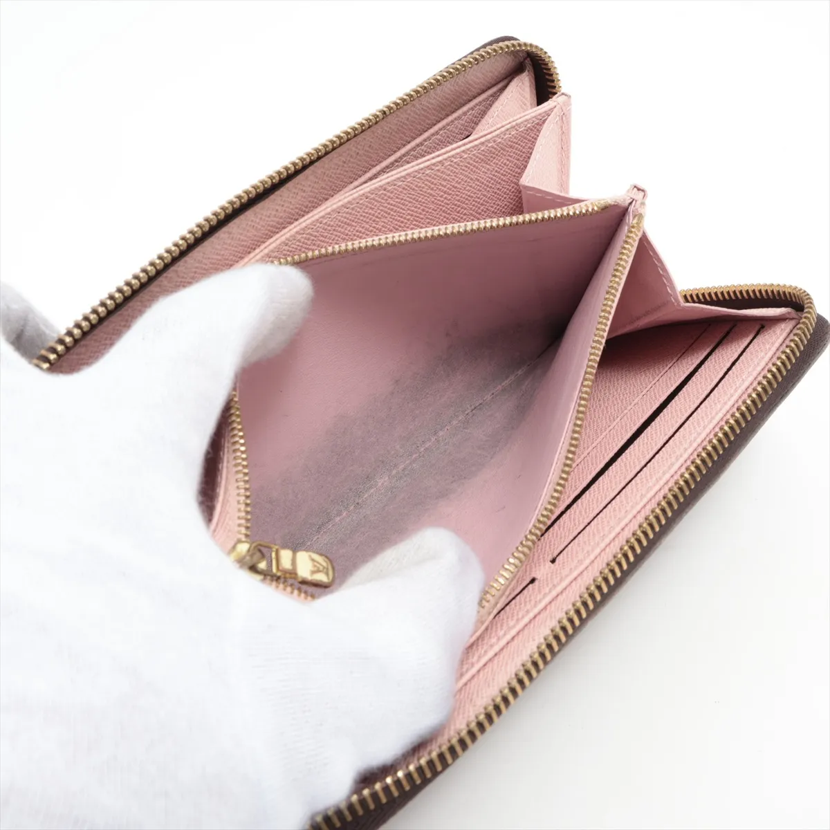 Monogram Zippy Wallet M41894 Rose Ballerine Round Zip Wallet (RFID detected) — view 10
