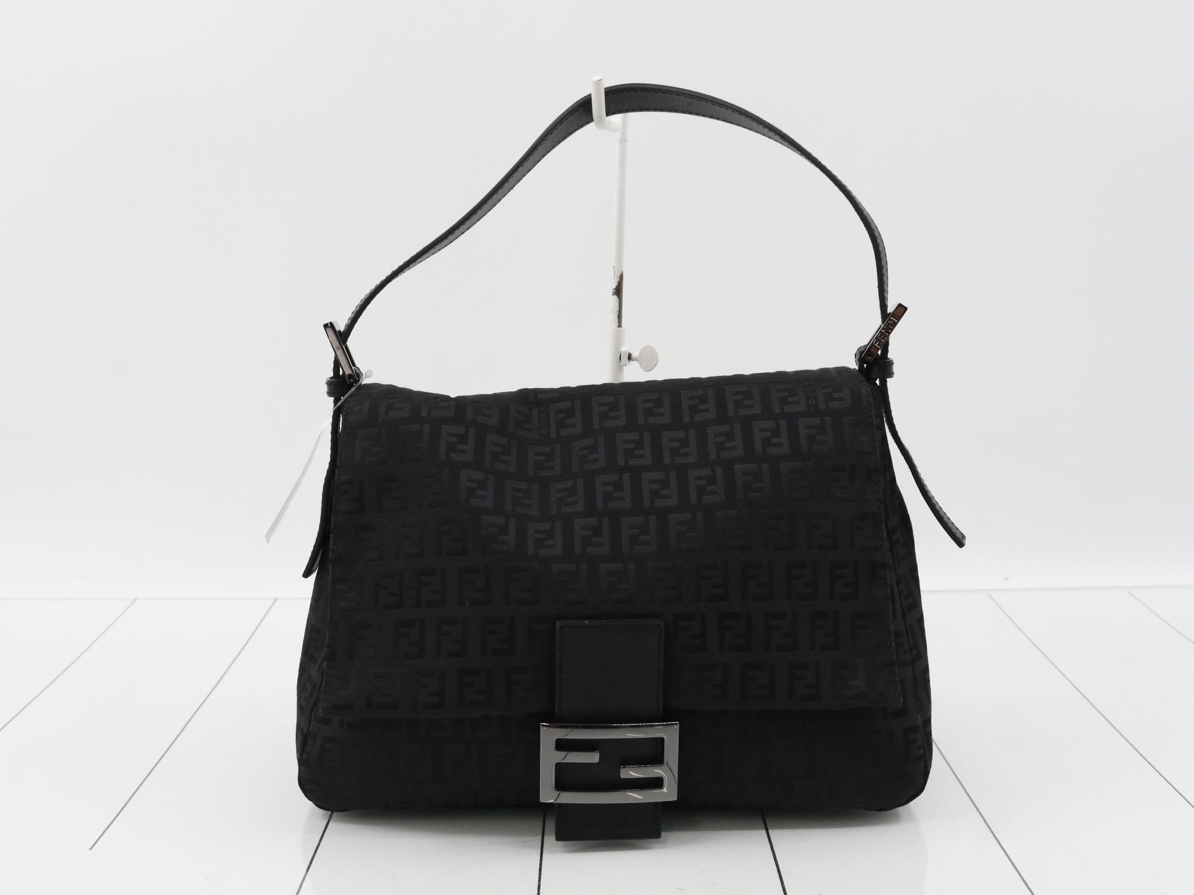 Zucchino Mamma Baguette, Black, Silver Hardware, 28 x 22 x 12 cm