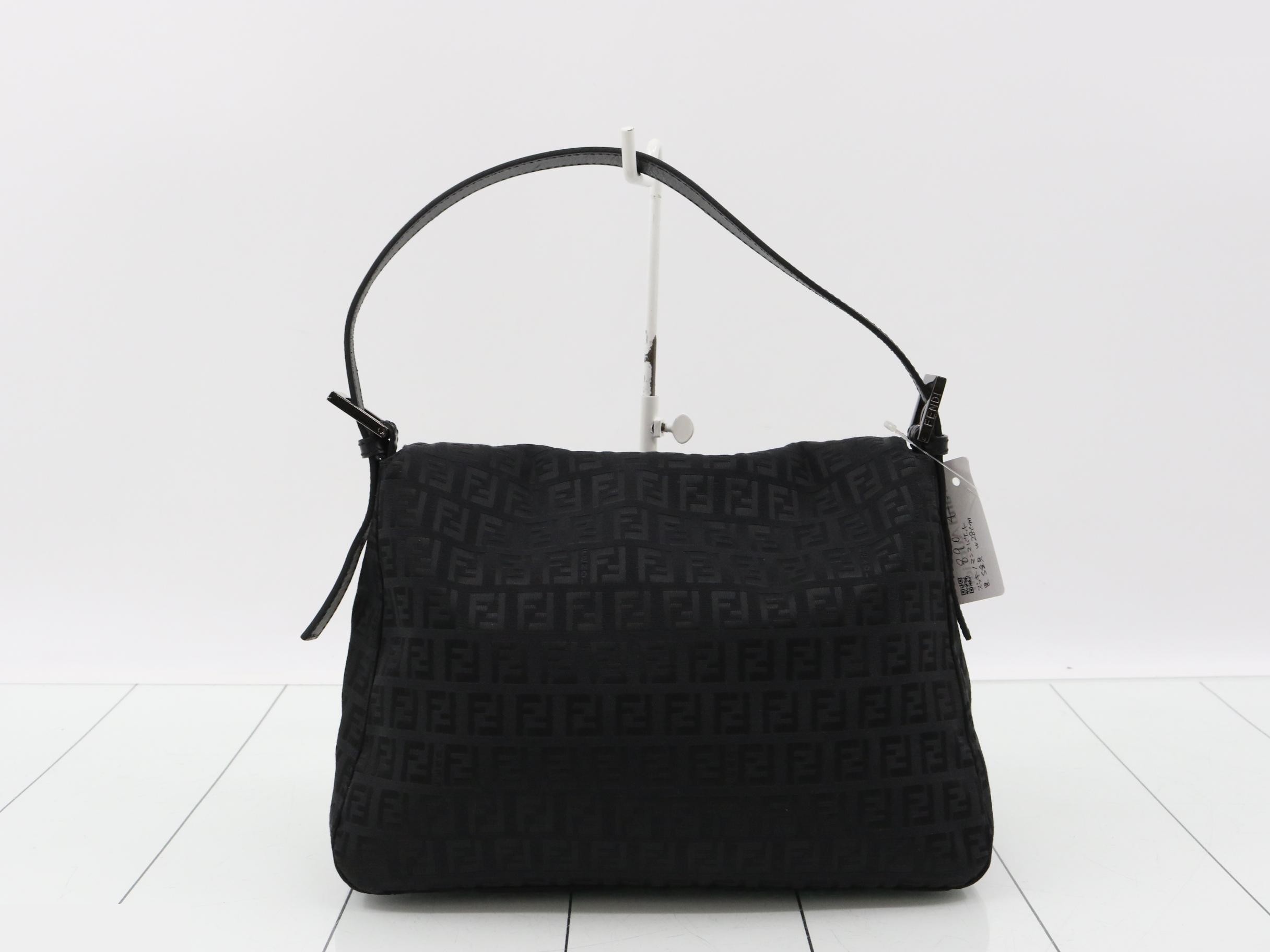 Zucchino Mamma Baguette, Black, Silver Hardware, 28 x 22 x 12 cm — view 2