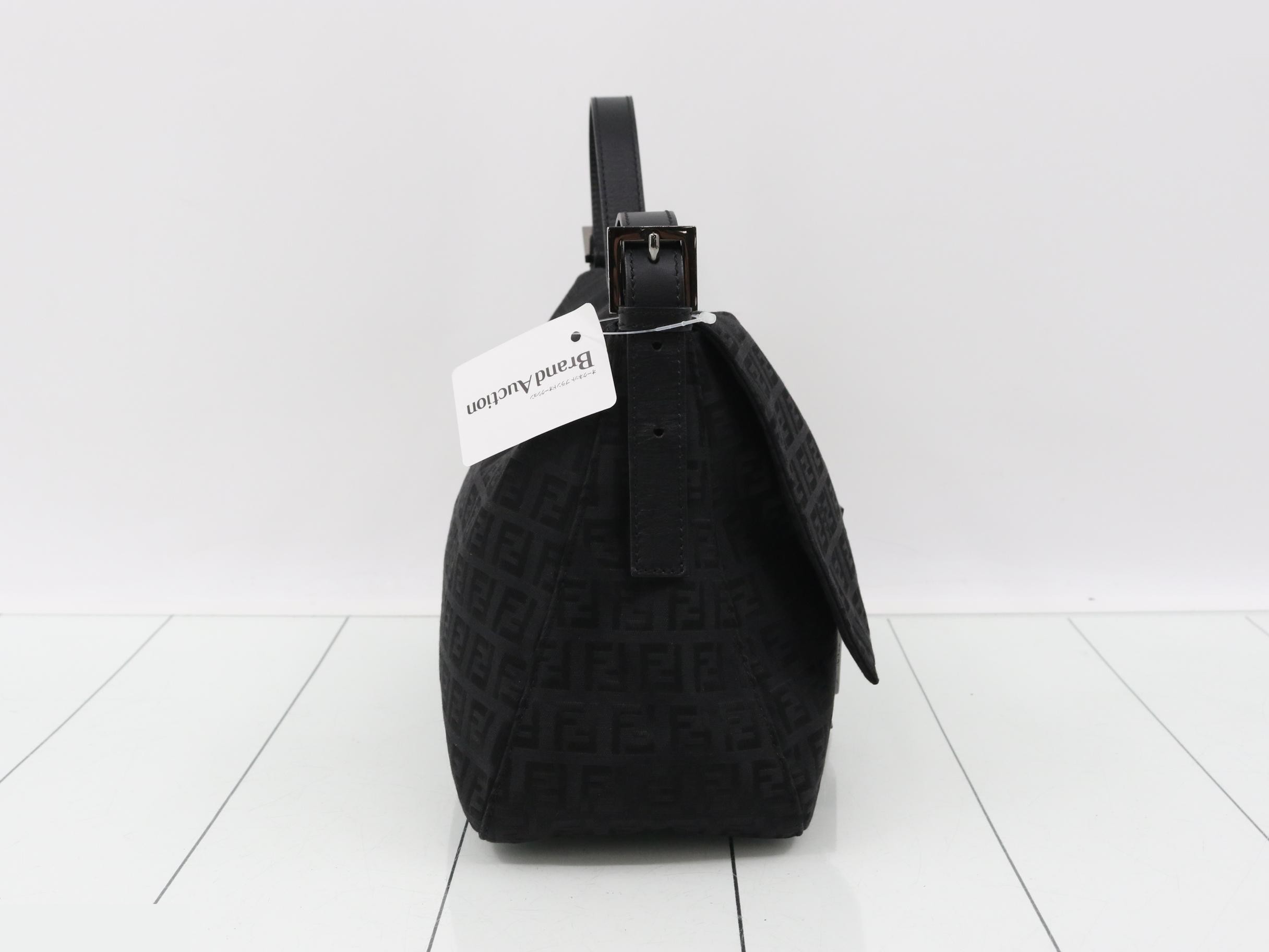 Zucchino Mamma Baguette, Black, Silver Hardware, 28 x 22 x 12 cm — view 4