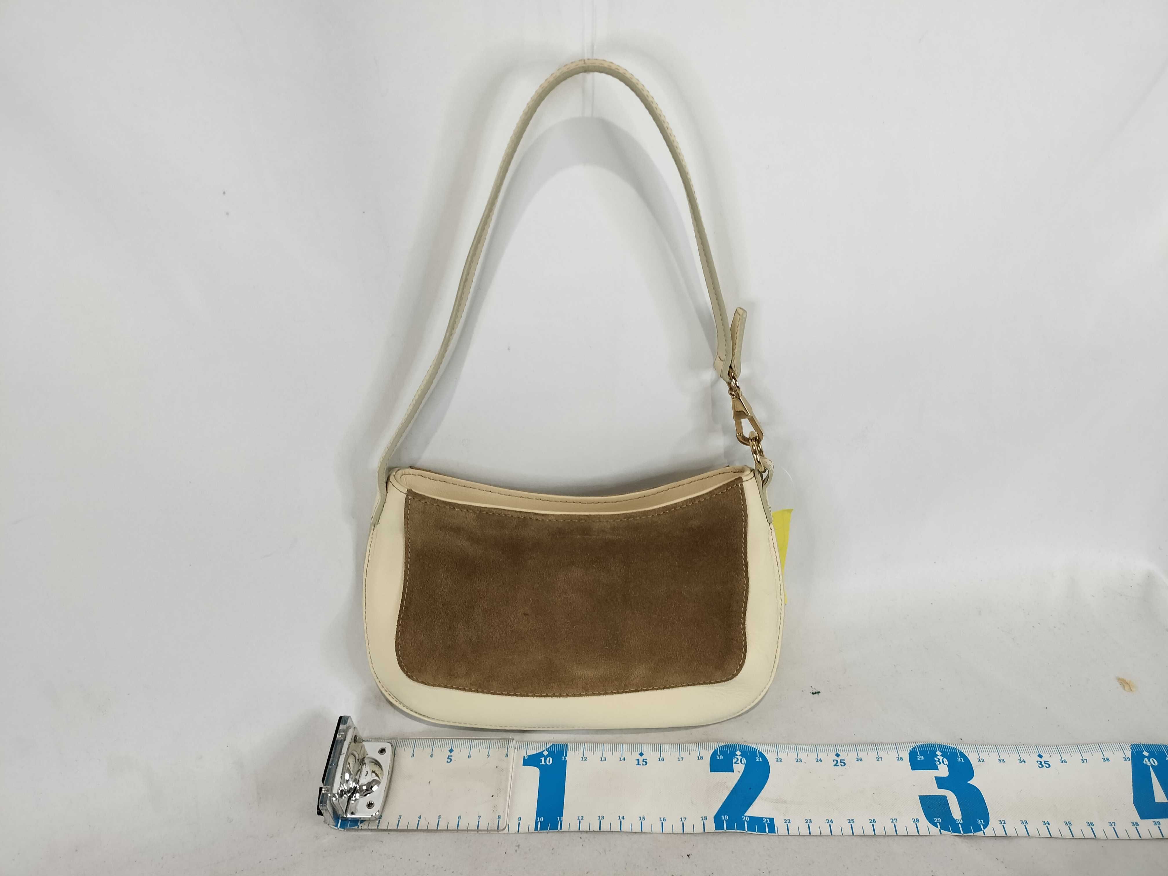 Suede x Leather One-Shoulder Bag Handbag — view 2