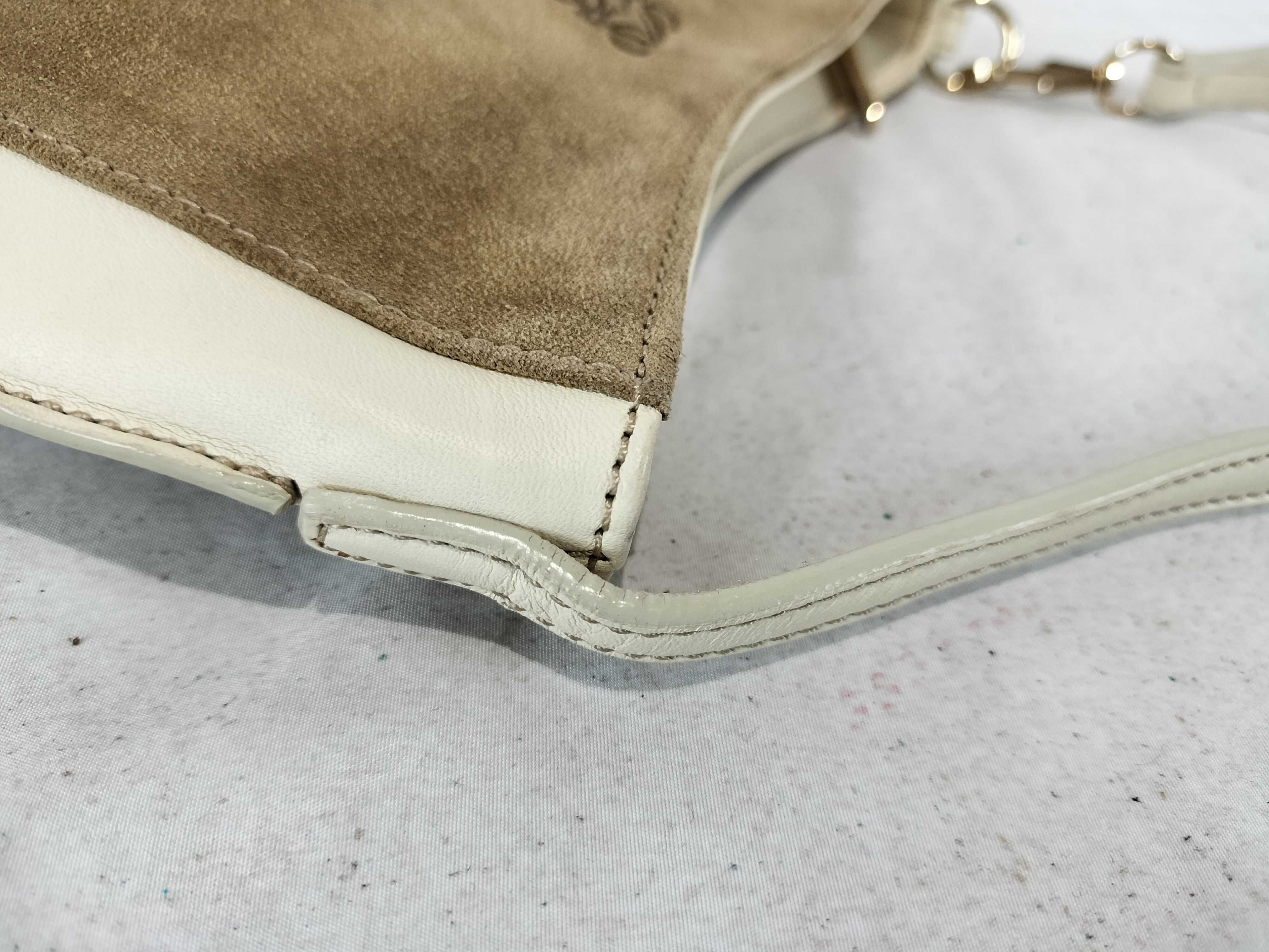Suede x Leather One-Shoulder Bag Handbag — view 5