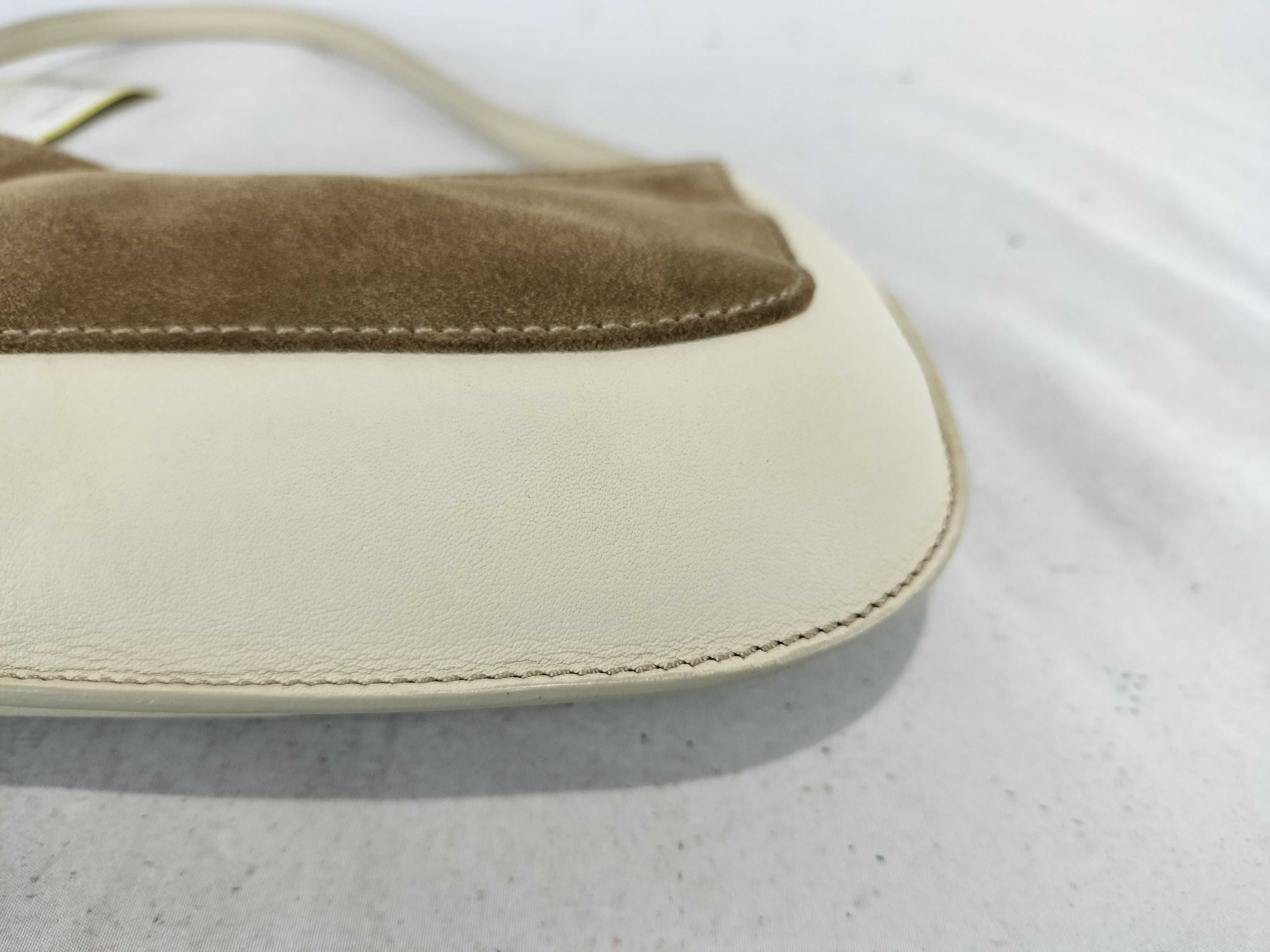 Suede x Leather One-Shoulder Bag Handbag — view 6