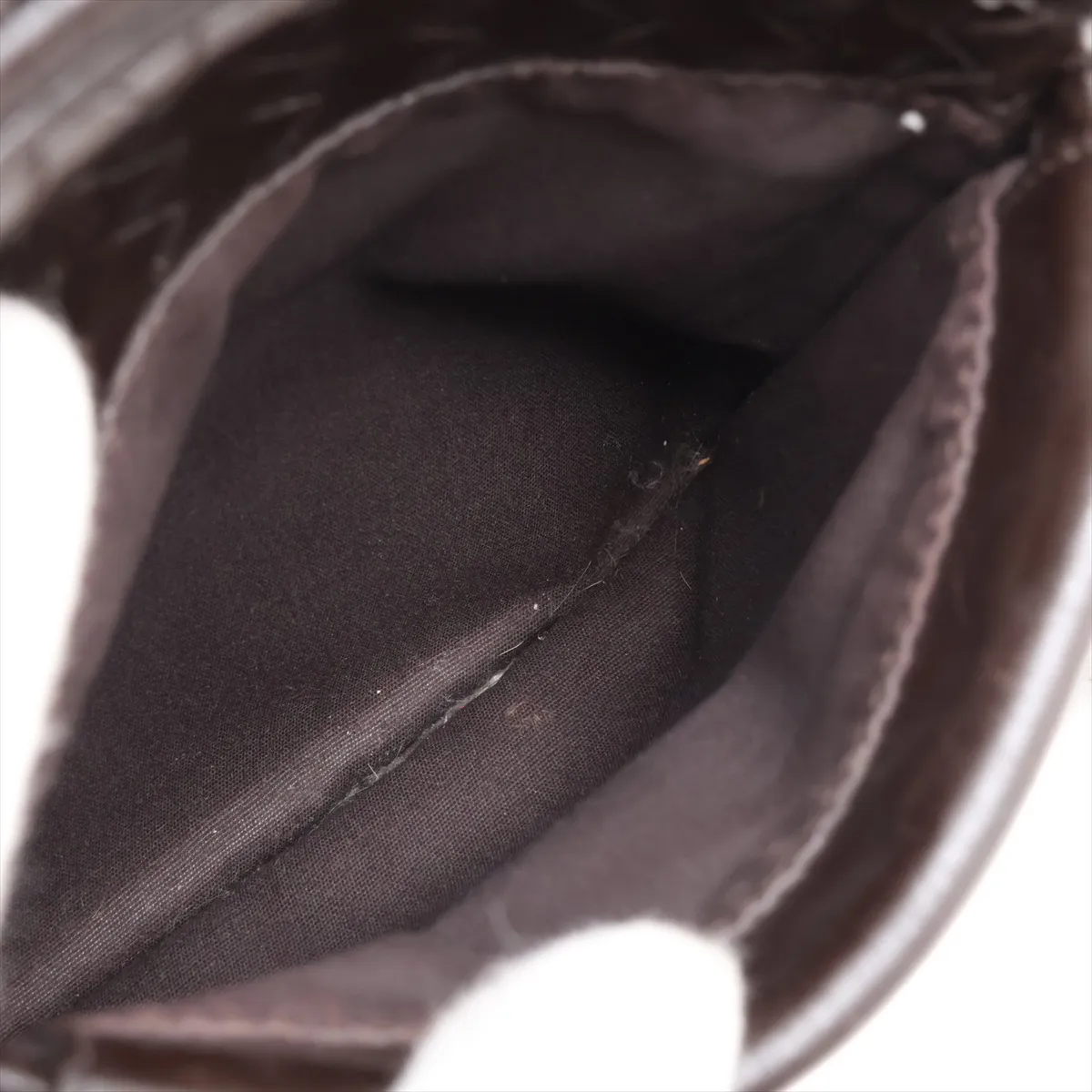 Intrecciato Leather Shoulder Bag, Brown — view 7