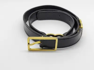 Double Coco Mark Leather Belt