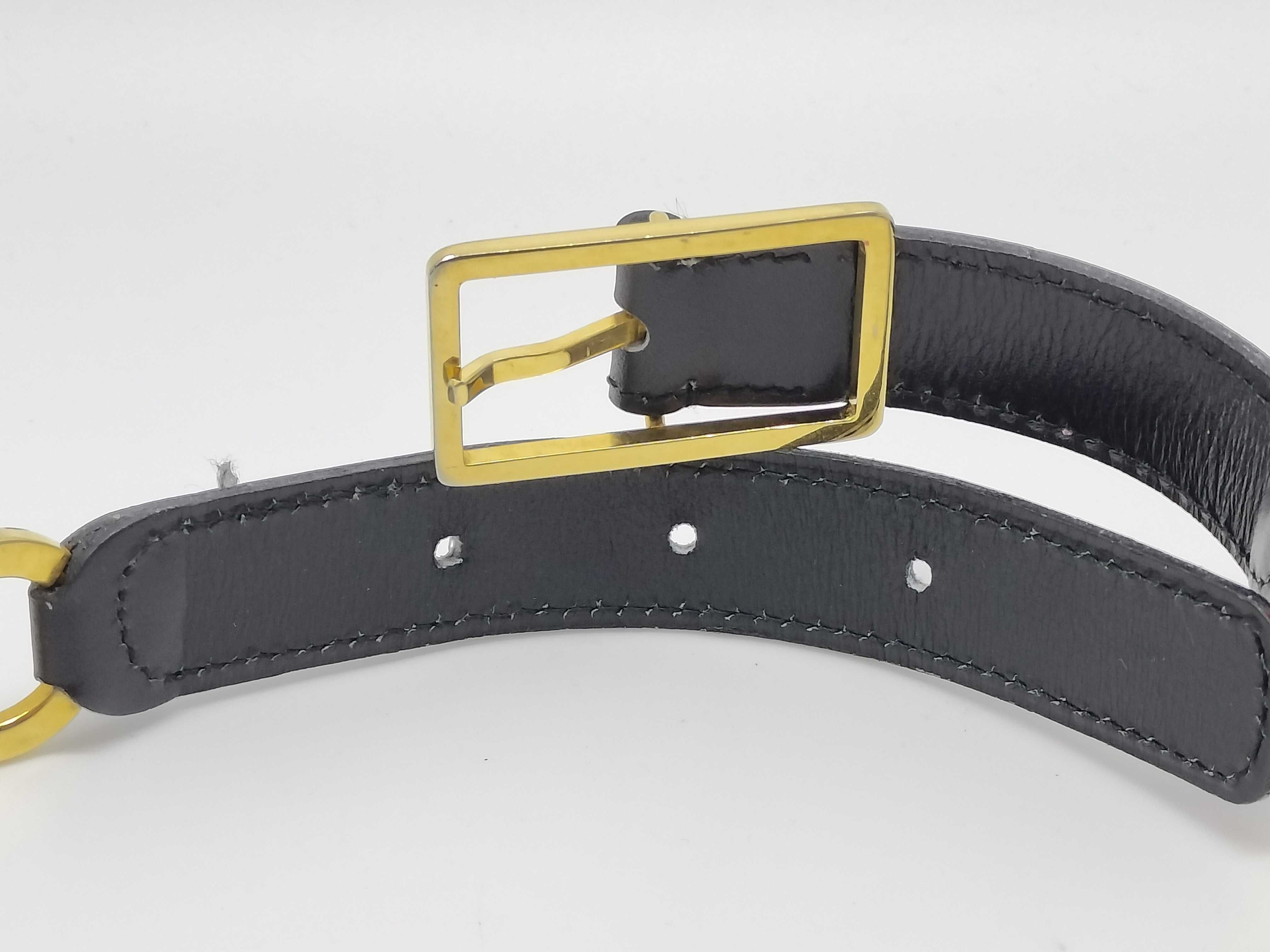 Double Coco Mark Leather Belt — view 4