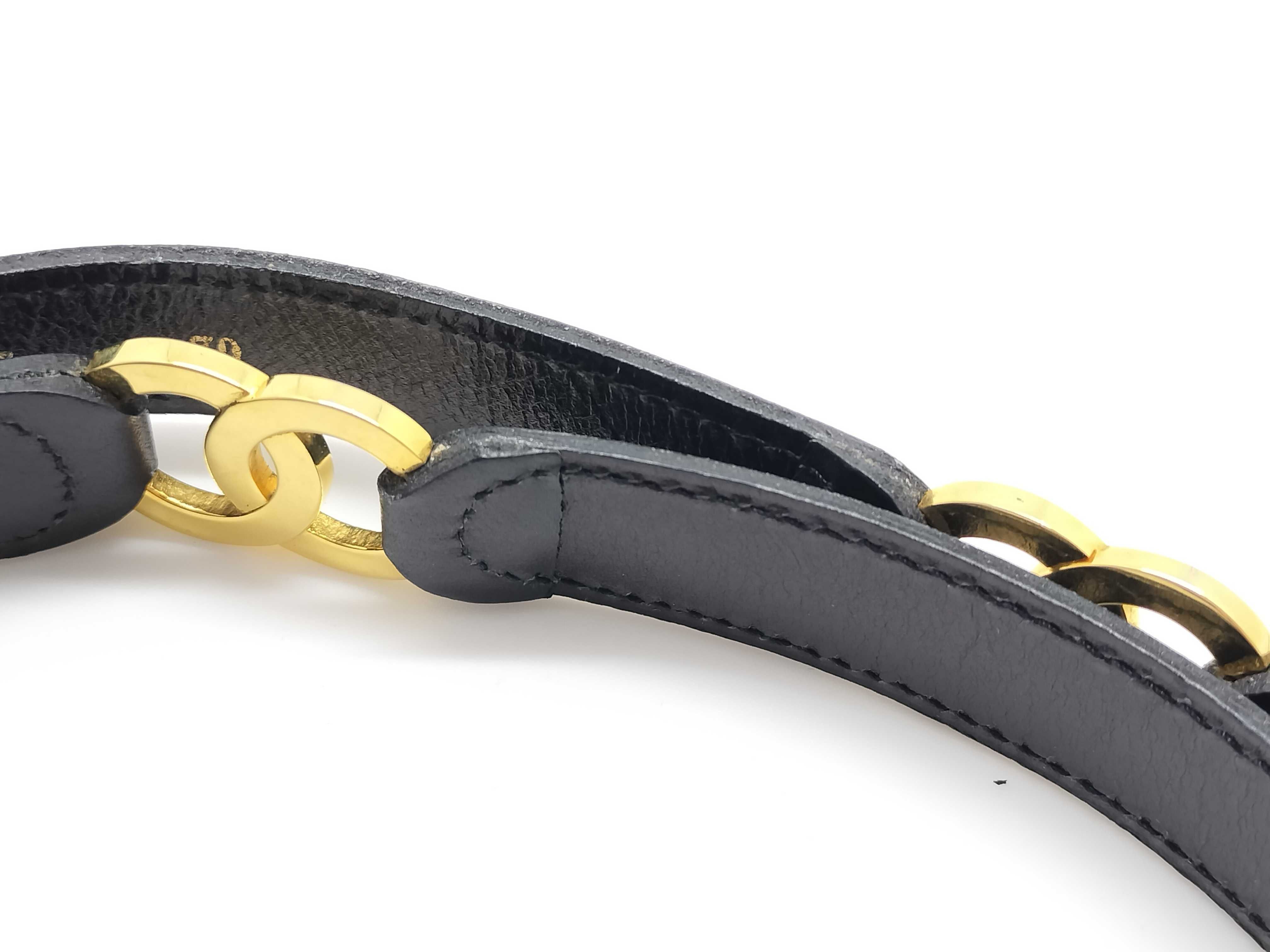 Double Coco Mark Leather Belt — view 7