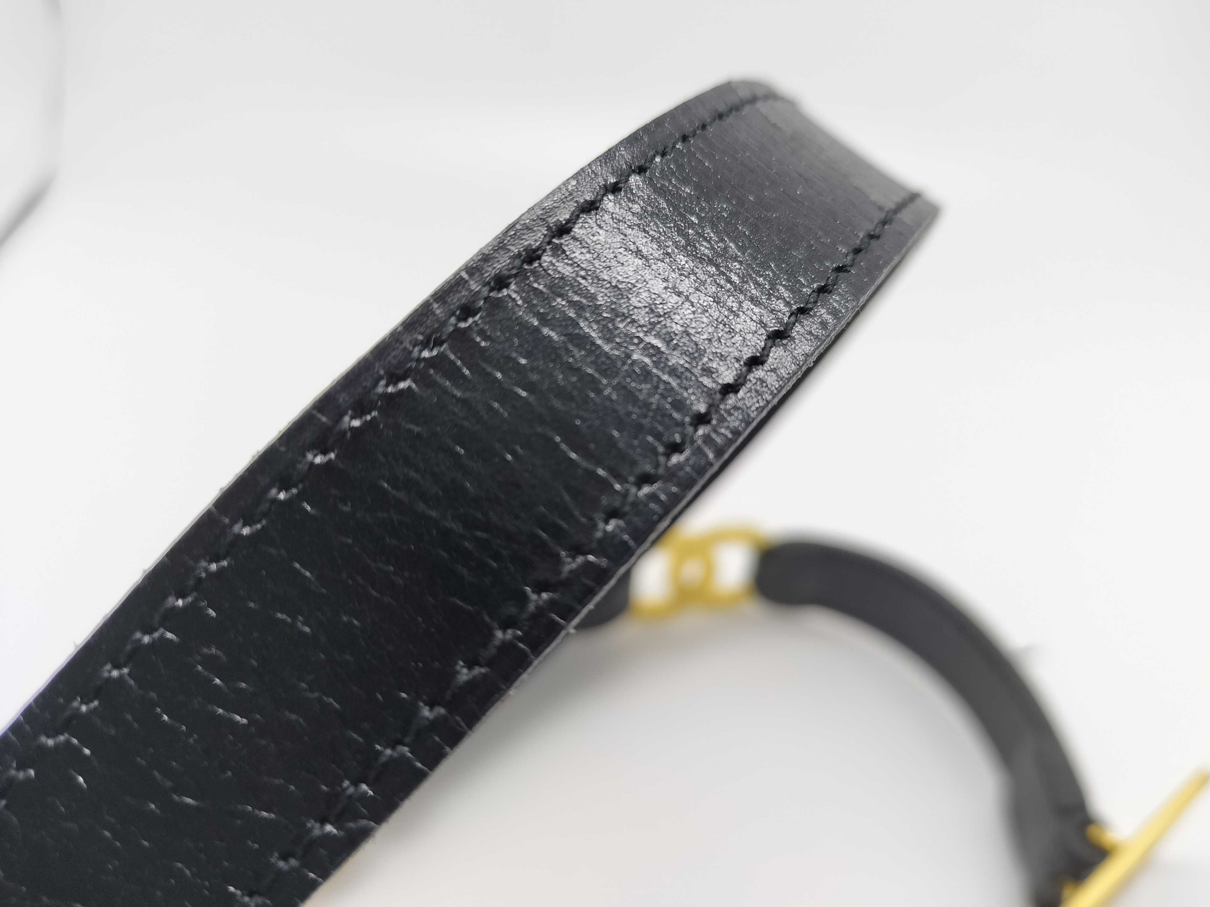 Double Coco Mark Leather Belt — view 8