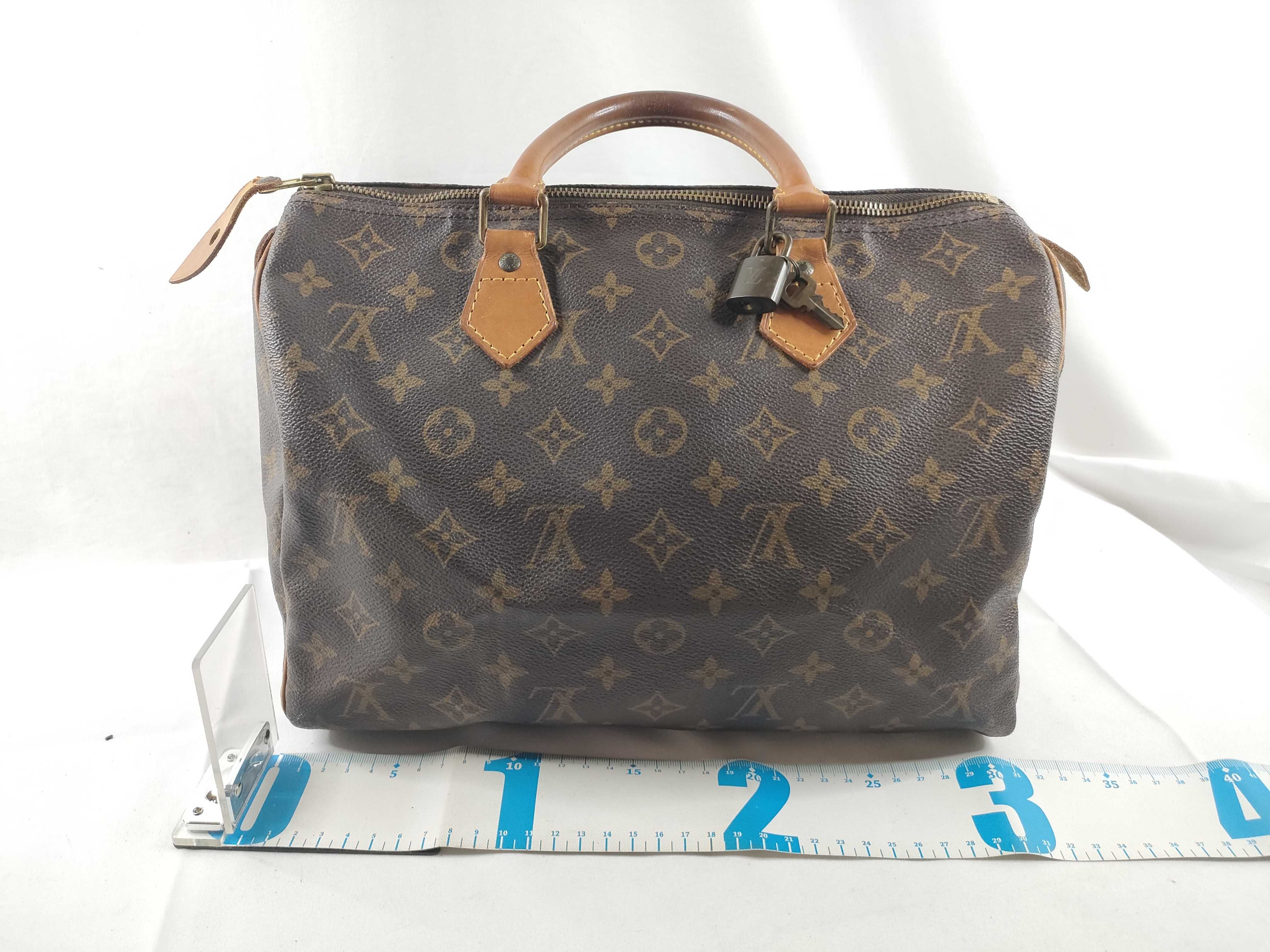 Monogram M41526 Speedy 30 Monogram SD0996 Made in USA B Cracks and tears Handbag — view 2