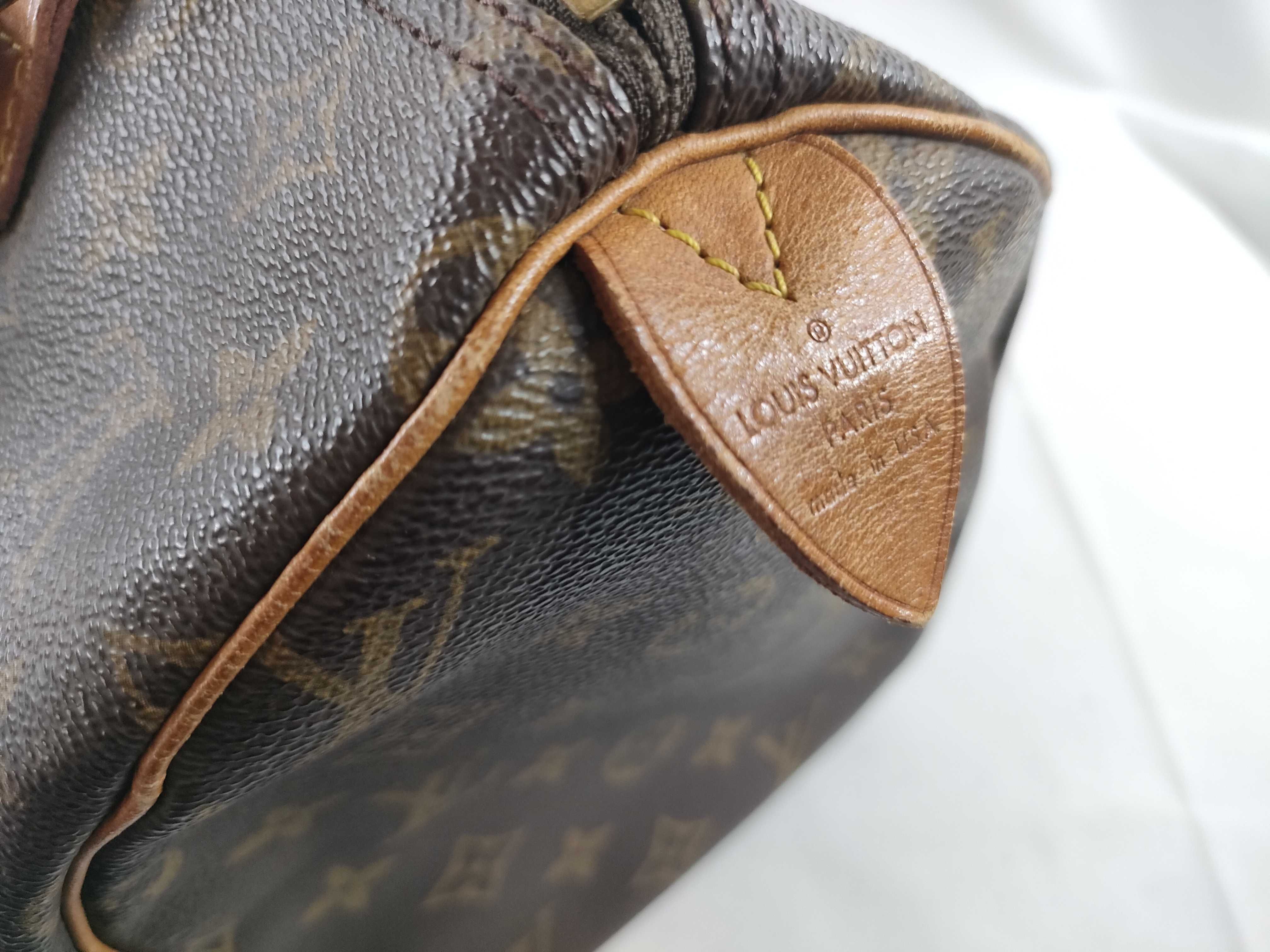 Monogram M41526 Speedy 30 Monogram SD0996 Made in USA B Cracks and tears Handbag — view 9