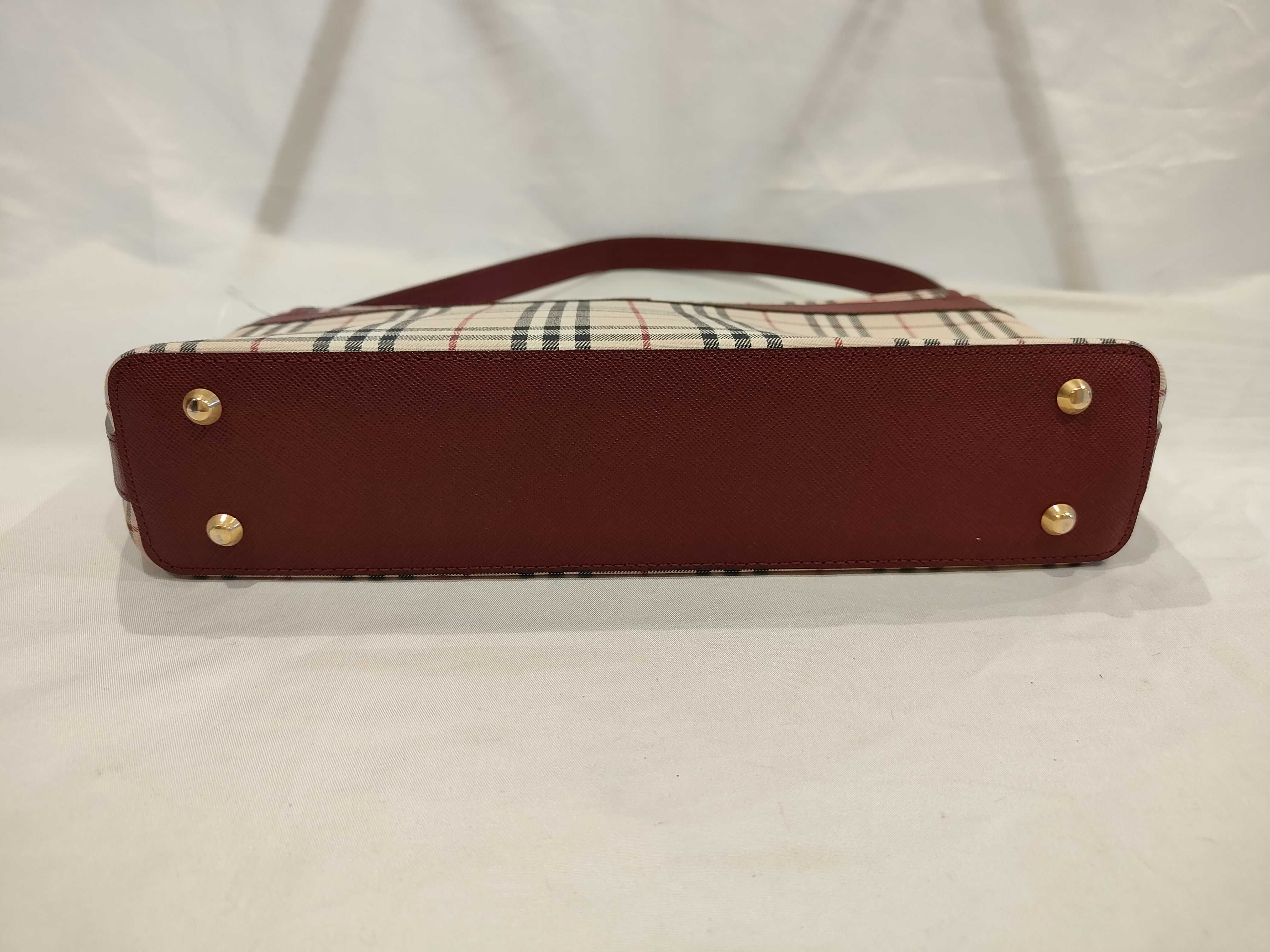 Nova Check Leather Tote Shoulder Bag — view 3