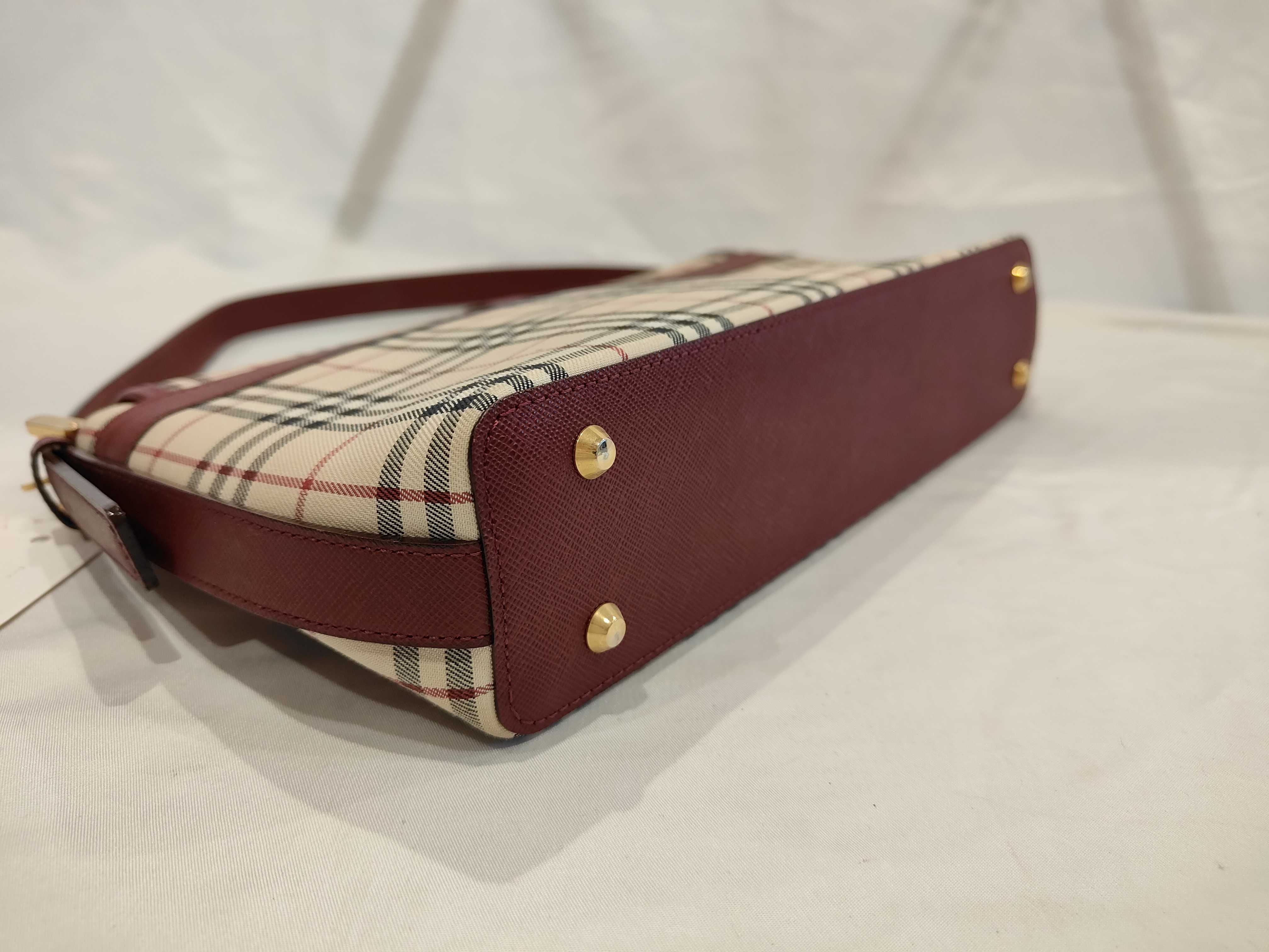 Nova Check Leather Tote Shoulder Bag — view 4