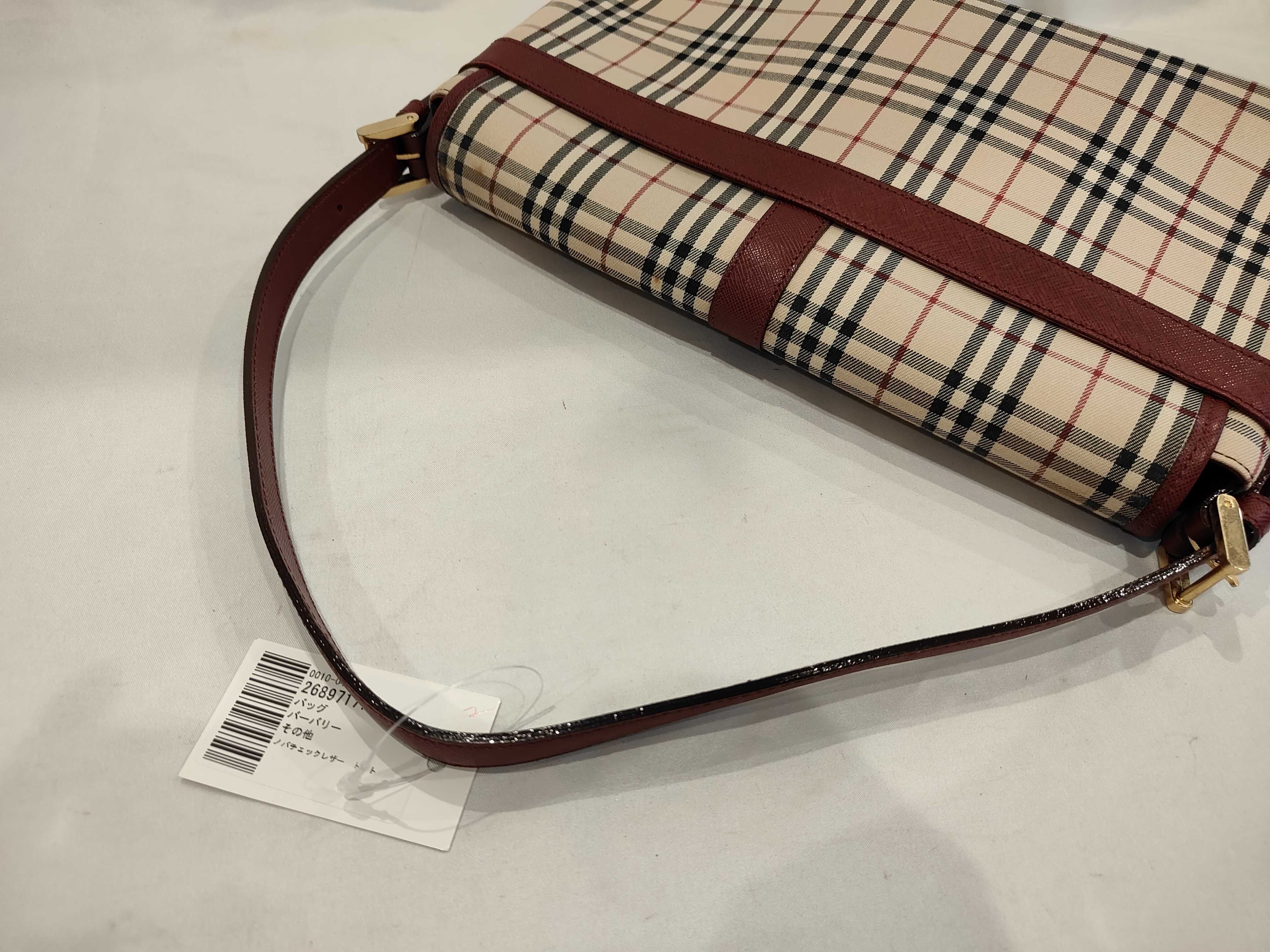 Nova Check Leather Tote Shoulder Bag — view 6