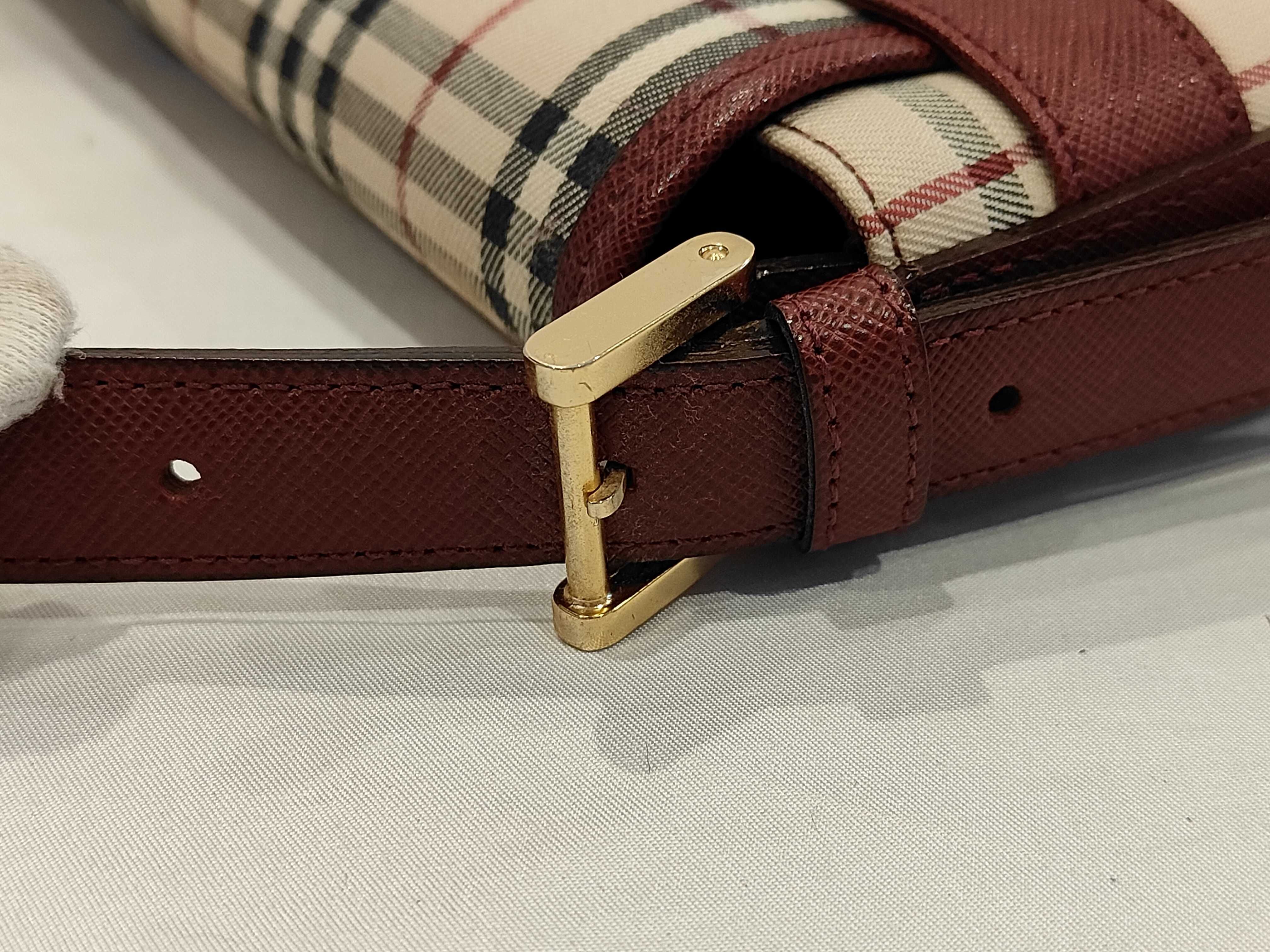 Nova Check Leather Tote Shoulder Bag — view 7