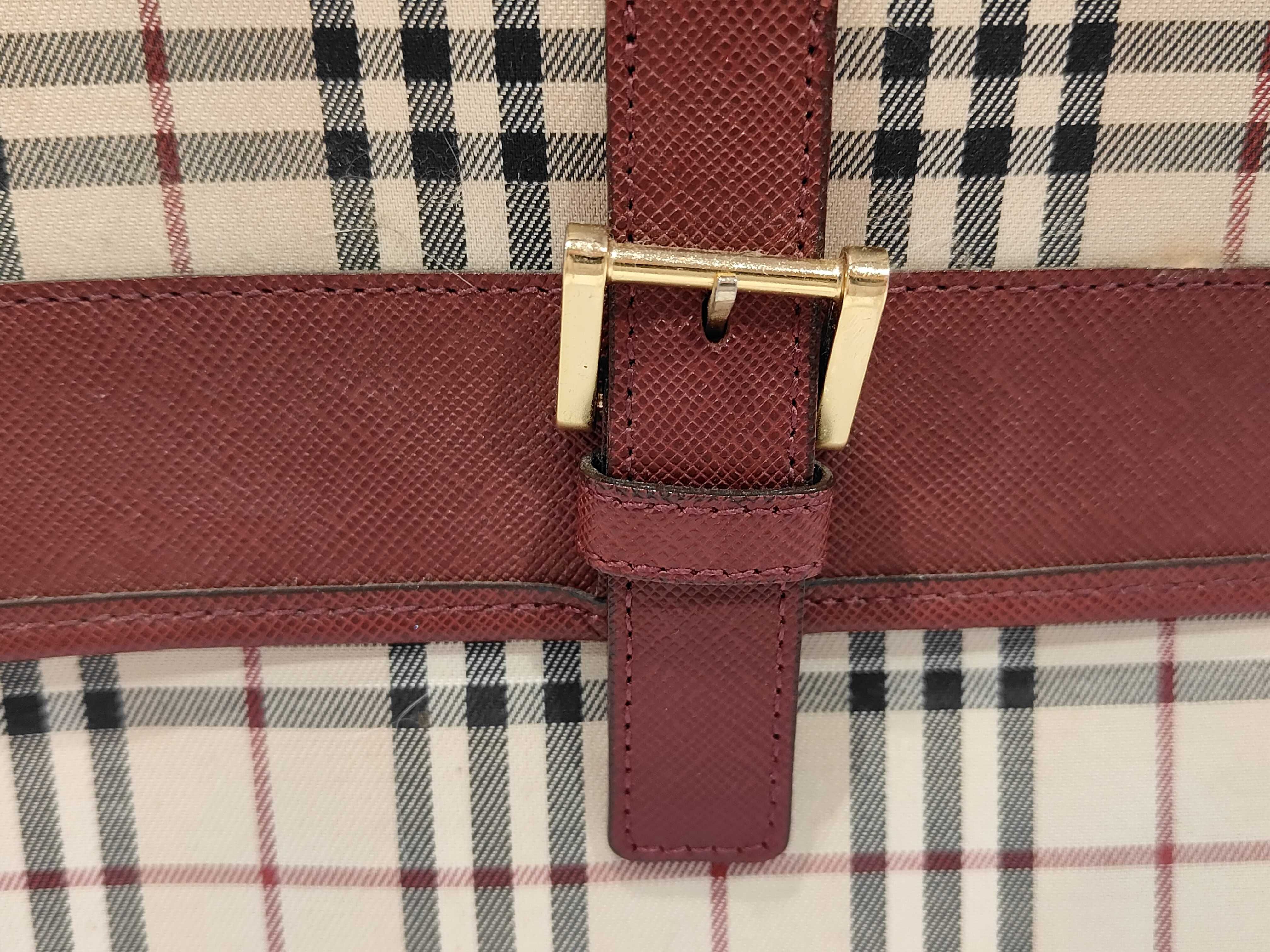 Nova Check Leather Tote Shoulder Bag — view 8