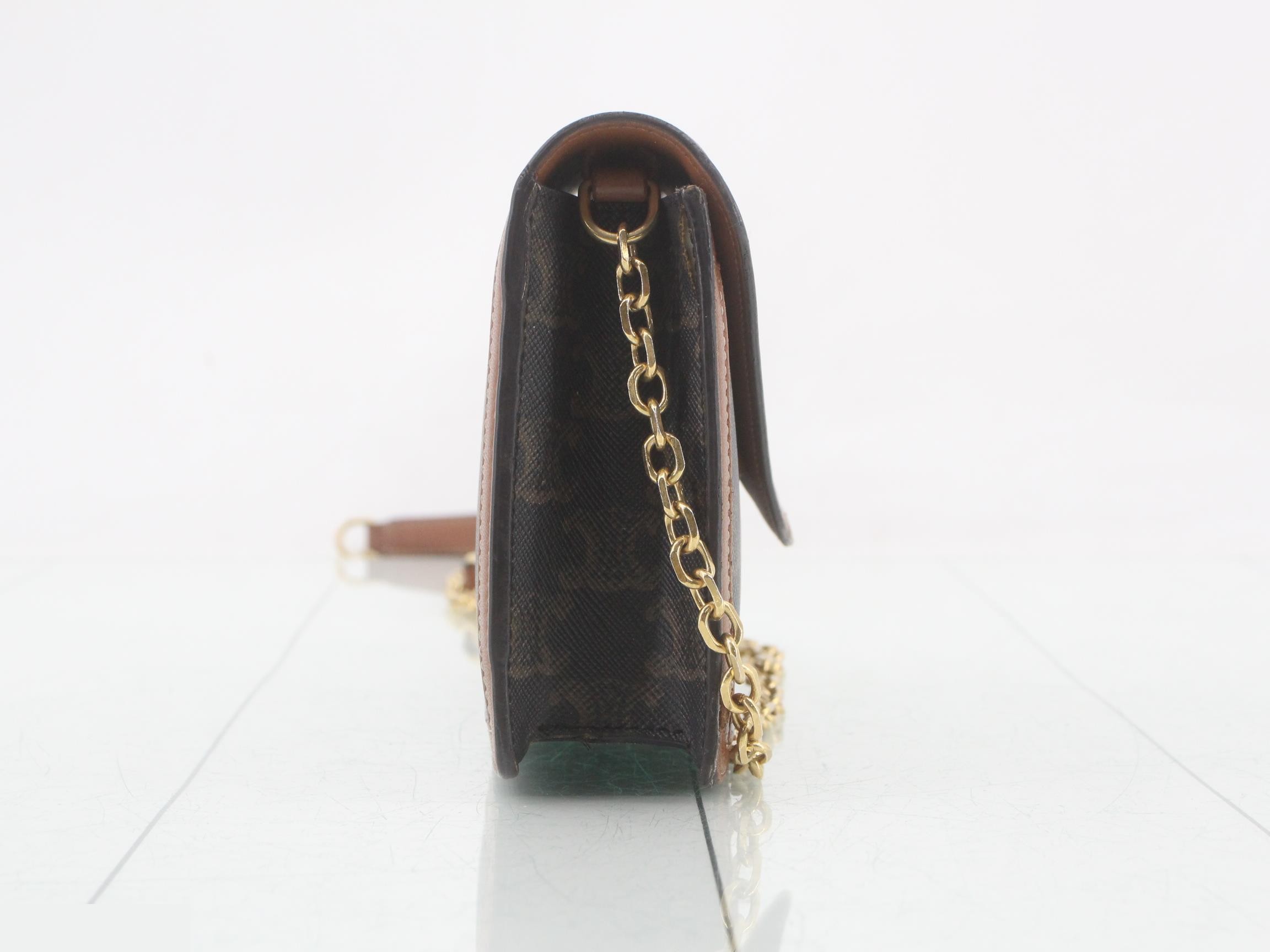 Triomphe Margo PVC/Leather Chain Wallet — view 4