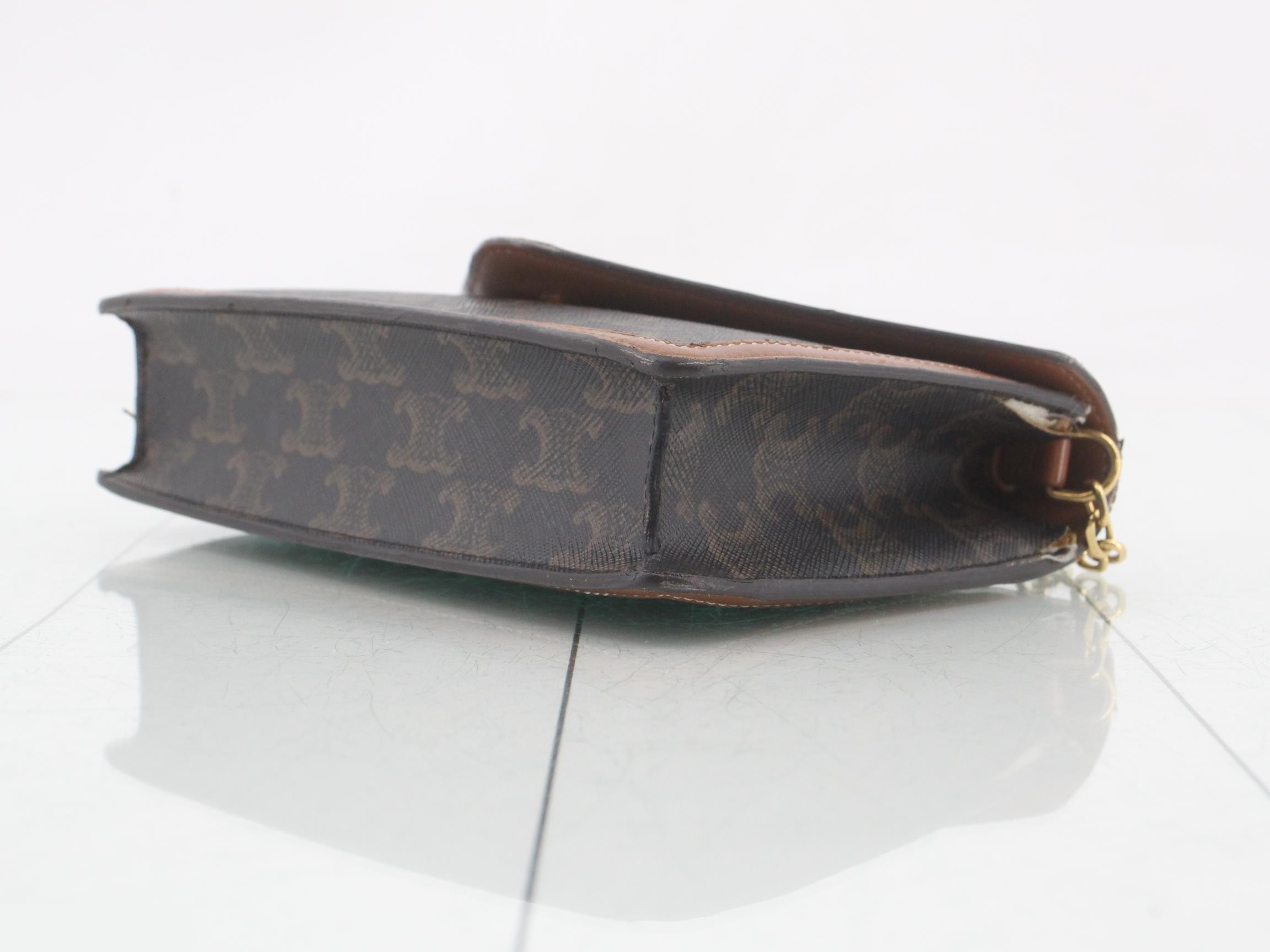 Triomphe Margo PVC/Leather Chain Wallet — view 6