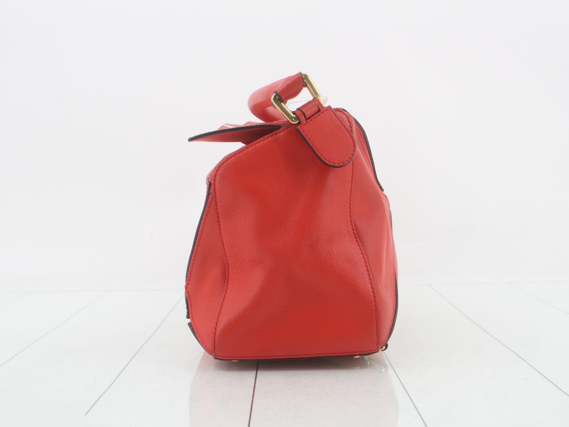 Puzzle Bag Leather 2-Way Handbag Red — view 3